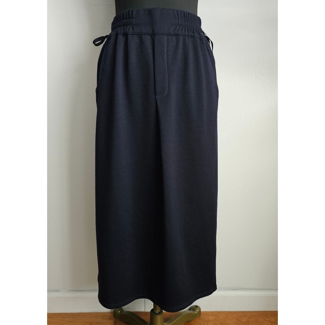 Reiss Reiss Women's Navy Wool-Blend Ruched Jersey Nora Midi Skirt Size 27" / US 4 / IT 40 - 5 Thumbnail