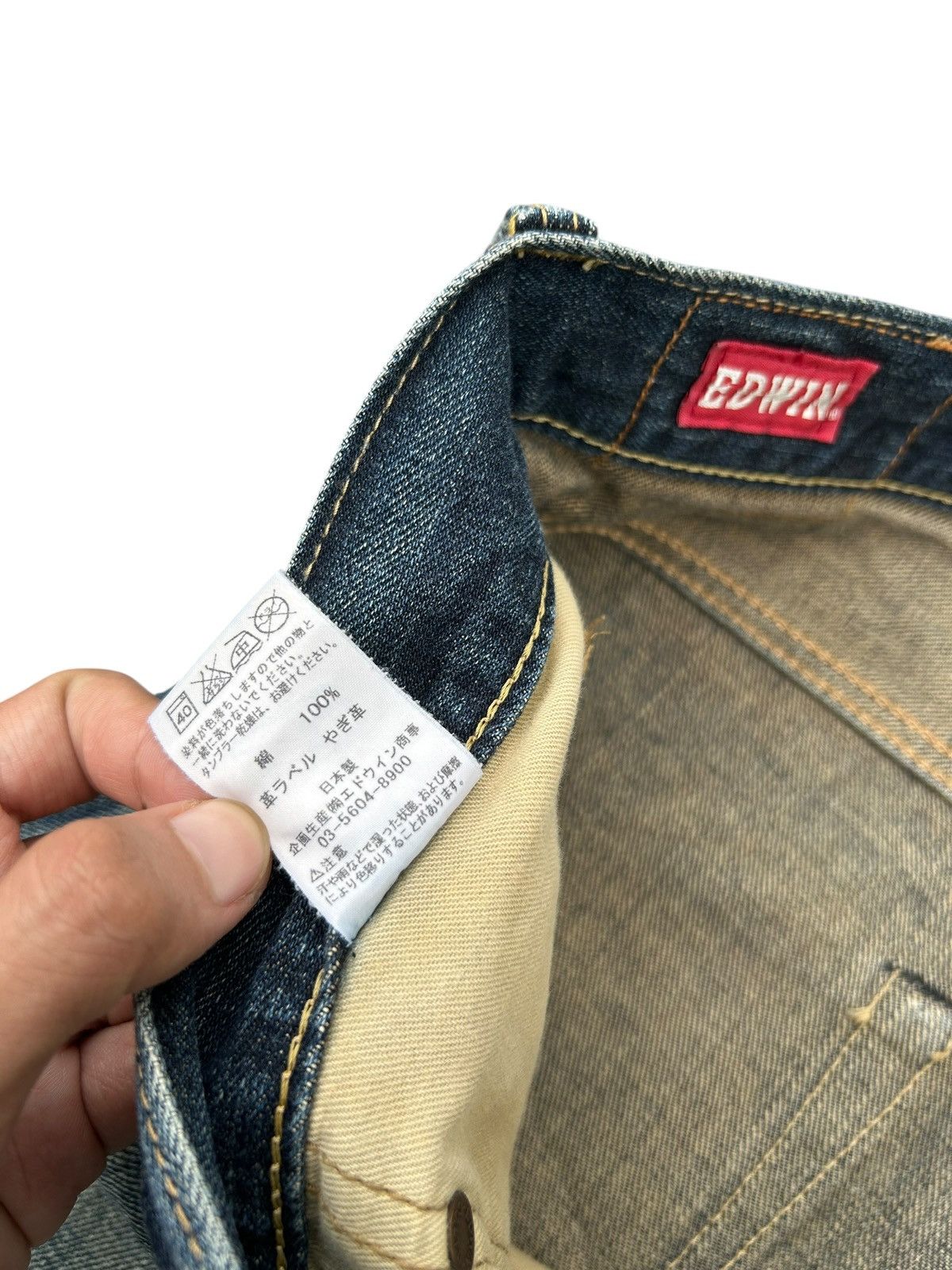 Kapital Vintage Buckle Back Edwin Selvedge Distressed Denim Jeans Size US 39 - 10 Thumbnail