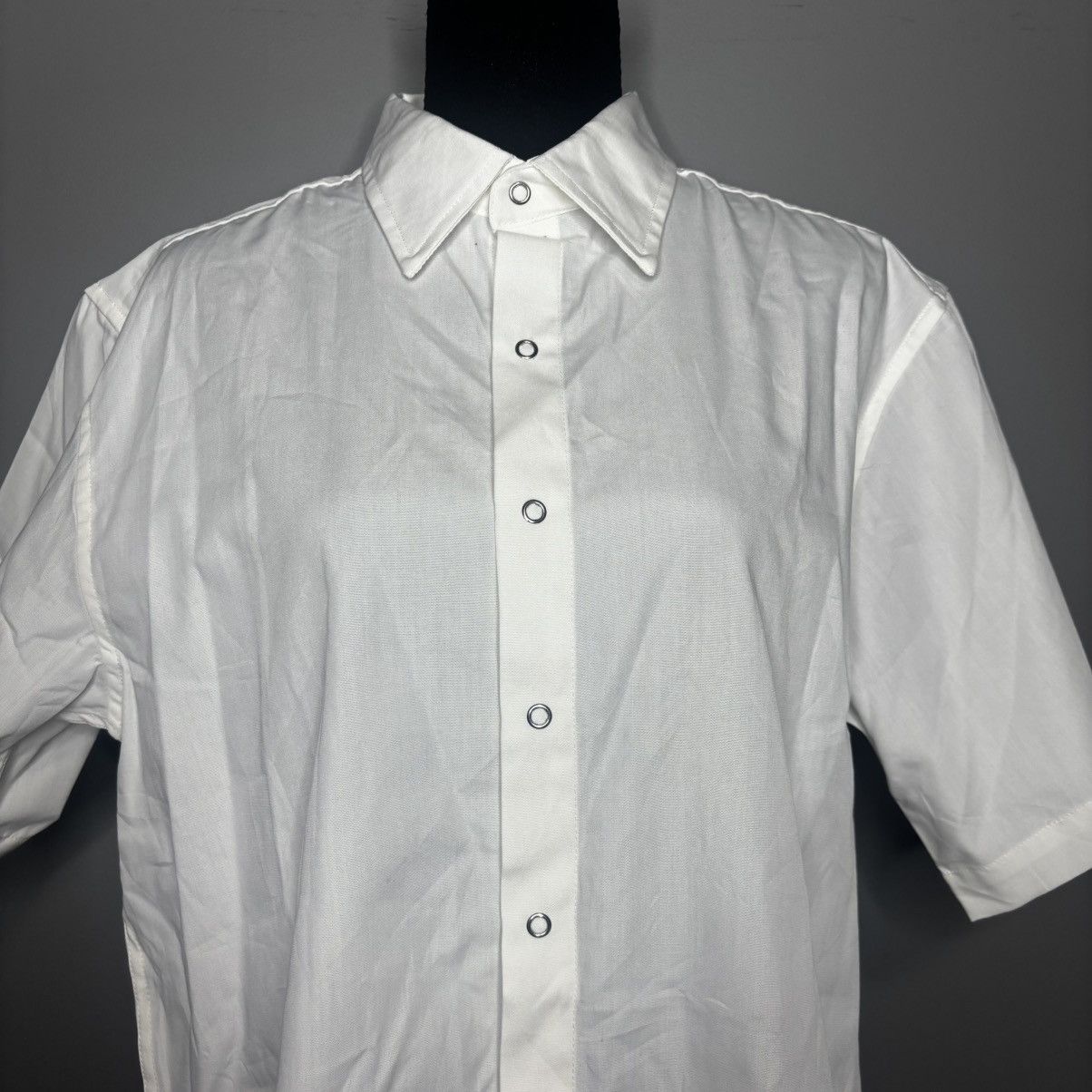 Harriton Harriton White Short Sleeve Button Down Casual Shirt Medium Size US M / EU 48-50 / 2 - 2 Thumbnail
