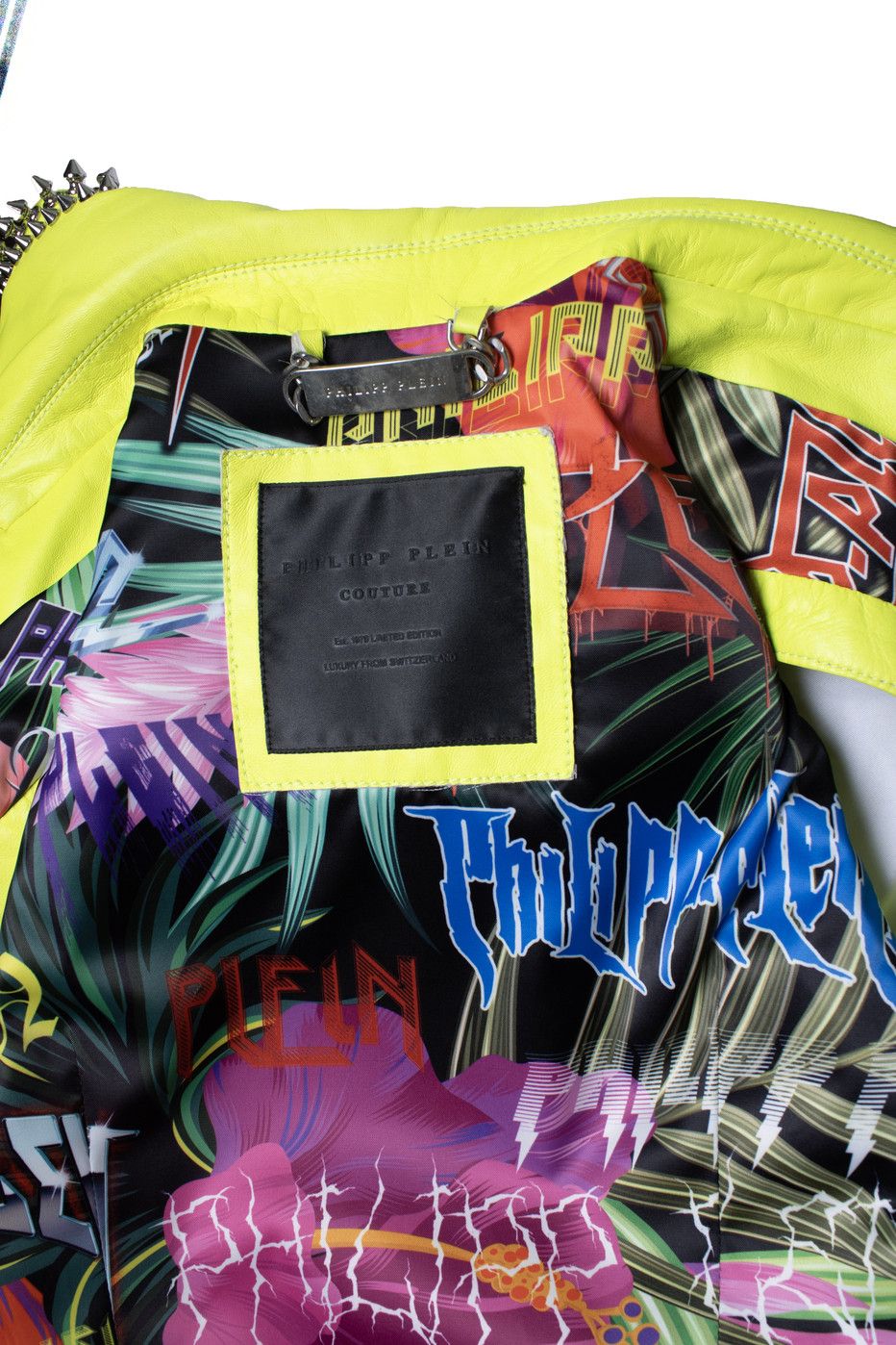 Philipp Plein Philipp Plein, neon yellow leather vest with studs Size S / US 4 / IT 40 - 9 Thumbnail