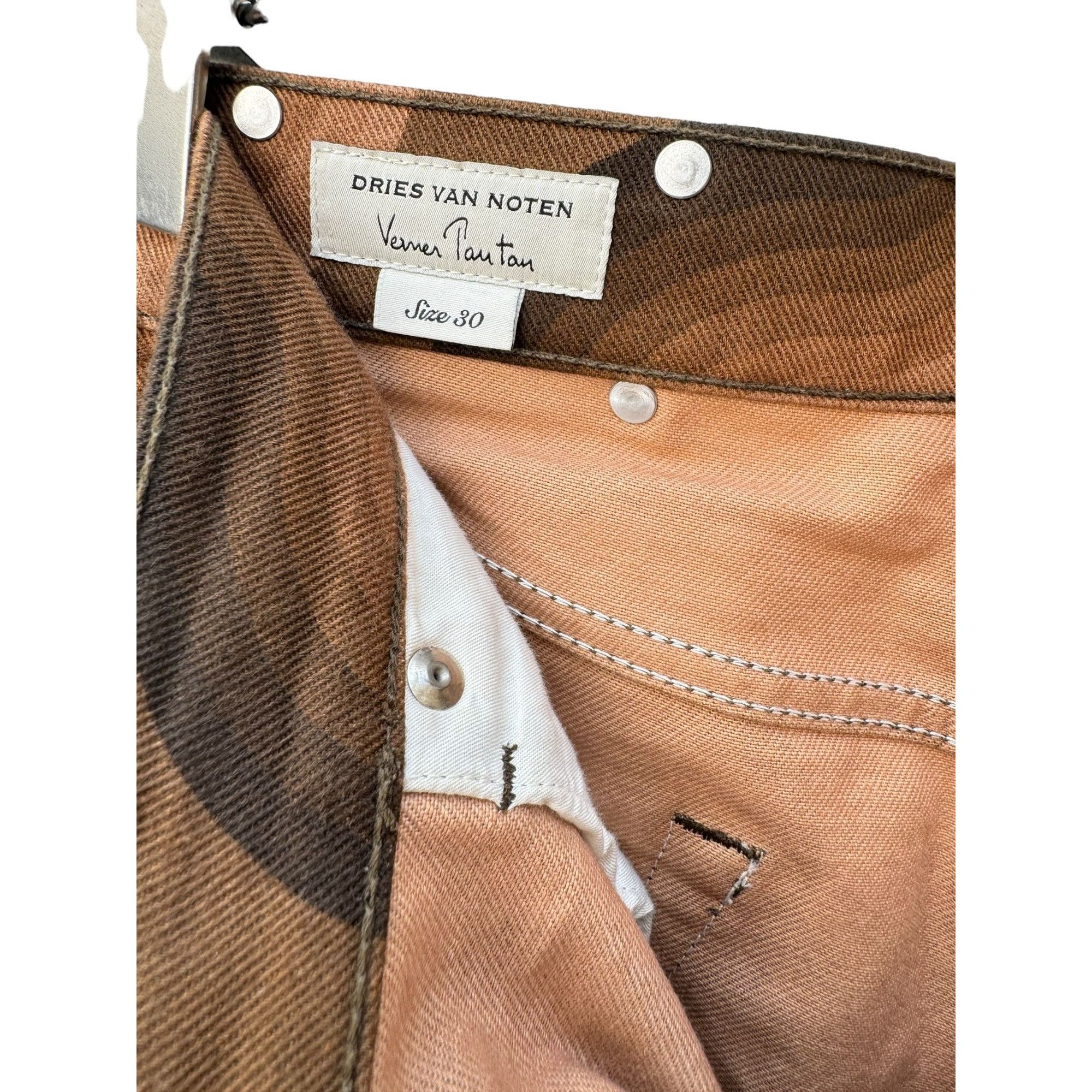 Dries Van Noten X Verner Panton Brown Cotton Wave Pants Size US 30 / EU 46 - 8 Thumbnail