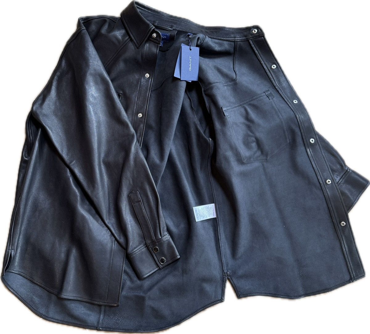 Gant New GANT Lamb Leather Jacket Size US L / EU 52-54 / 3 - 3 Thumbnail