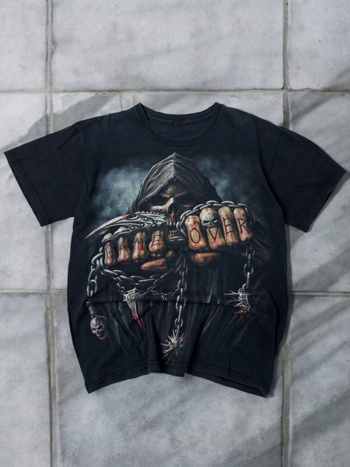 Vintage Vintage rare avant garde skull death print tee 90s 00s skate Size US M / EU 48-50 / 2 - 1 Thumbnail