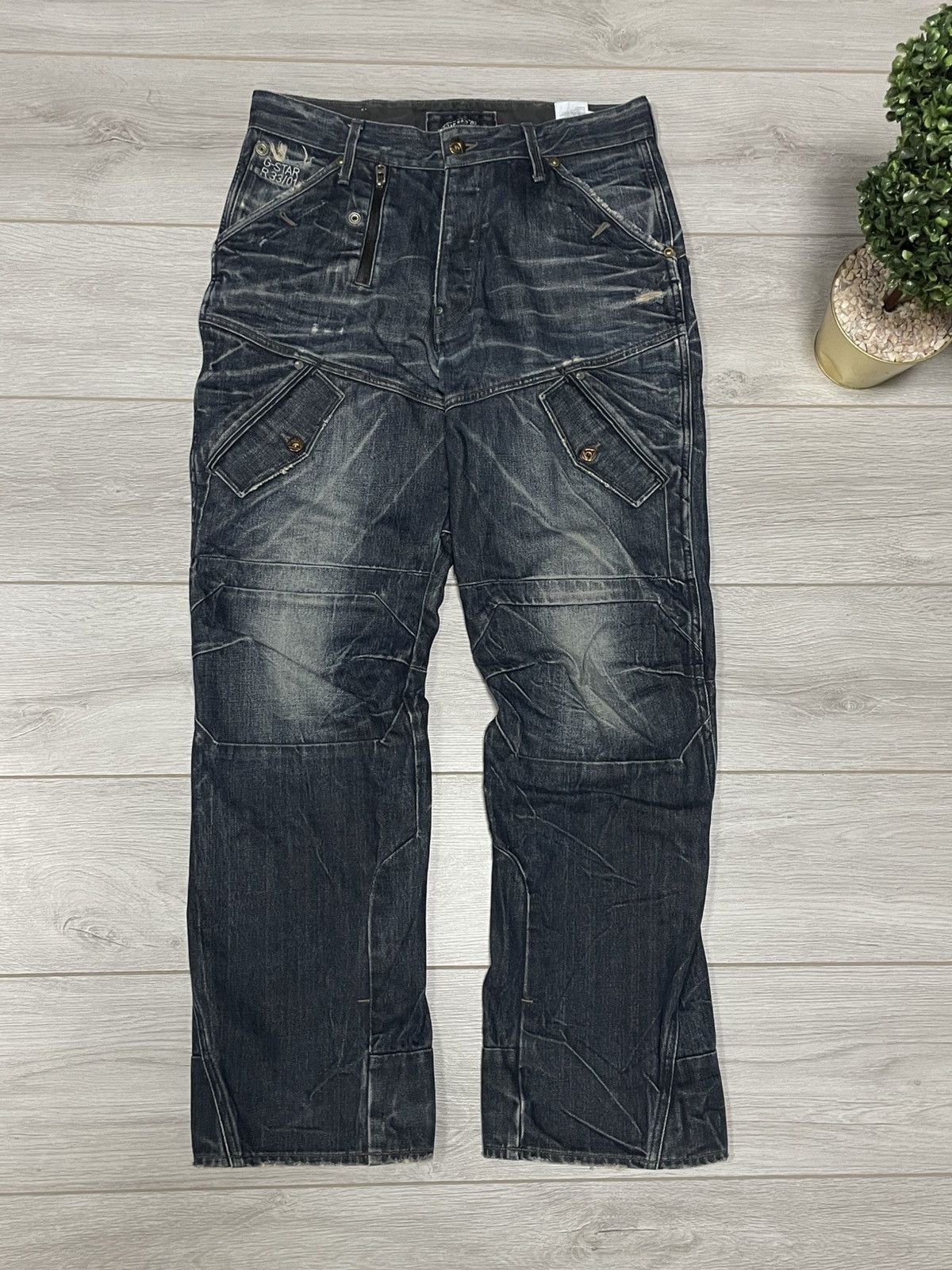 G-Star G star raw denim wide loose pants jeans Size US 33 - 2 Thumbnail