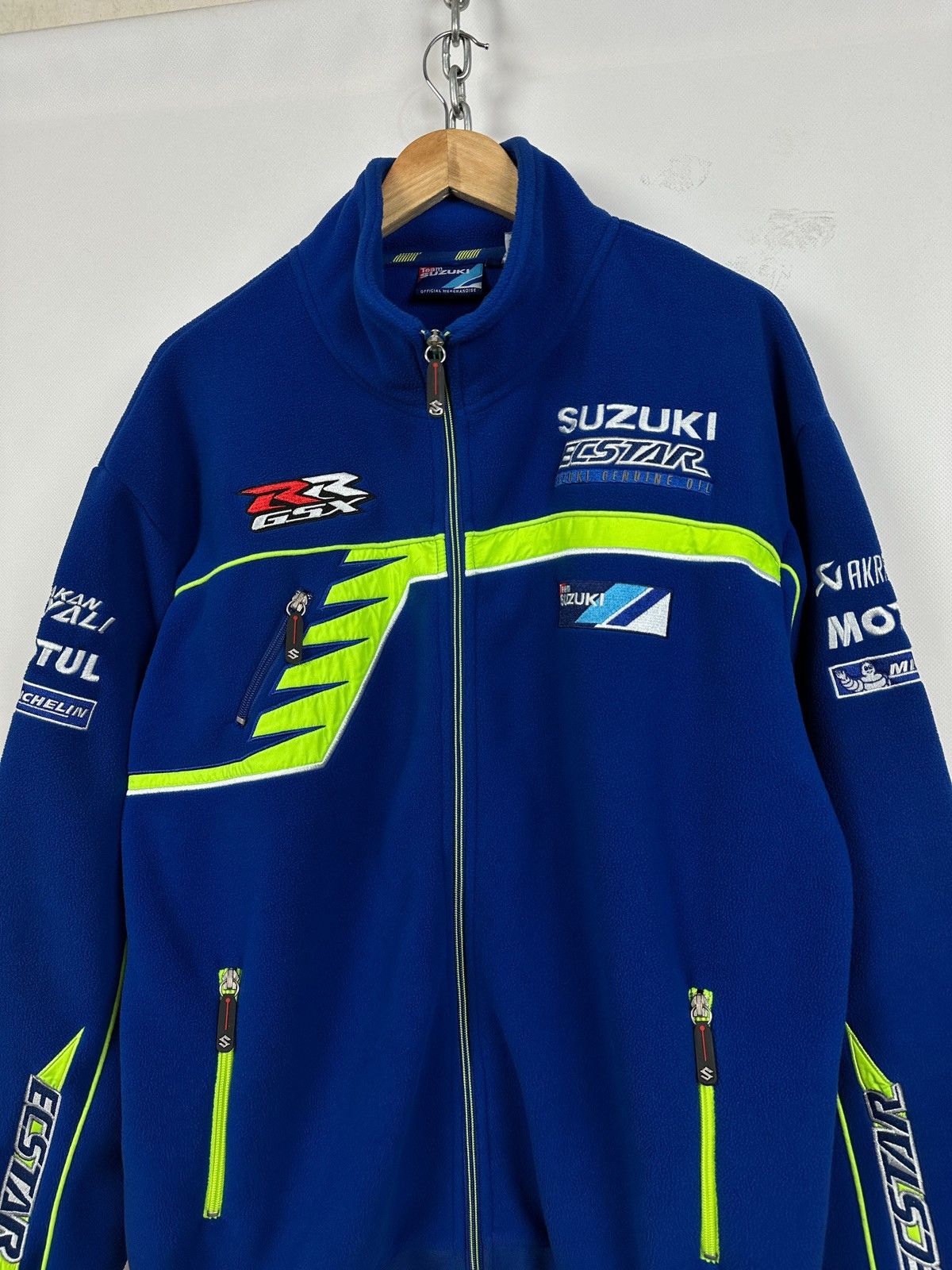 Vintage Vintage Suzuki Ecstar Michelin Racing Zip Fleece Jacket Size US XL / EU 56 / 4 - 6 Thumbnail