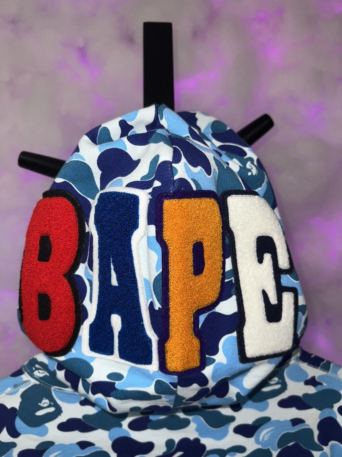 Bape Bape Blue ABC Camo 2nd Ape Pullover Hoodie🥶 Size US L / EU 52-54 / 3 - 3 Thumbnail