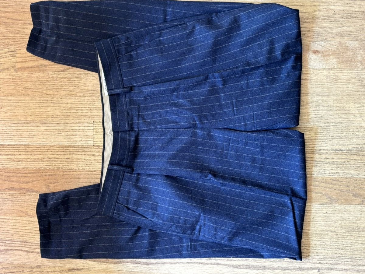 Banana Republic Navy Wool Flannel Pinstripe Pant Size 46R - 2 Thumbnail