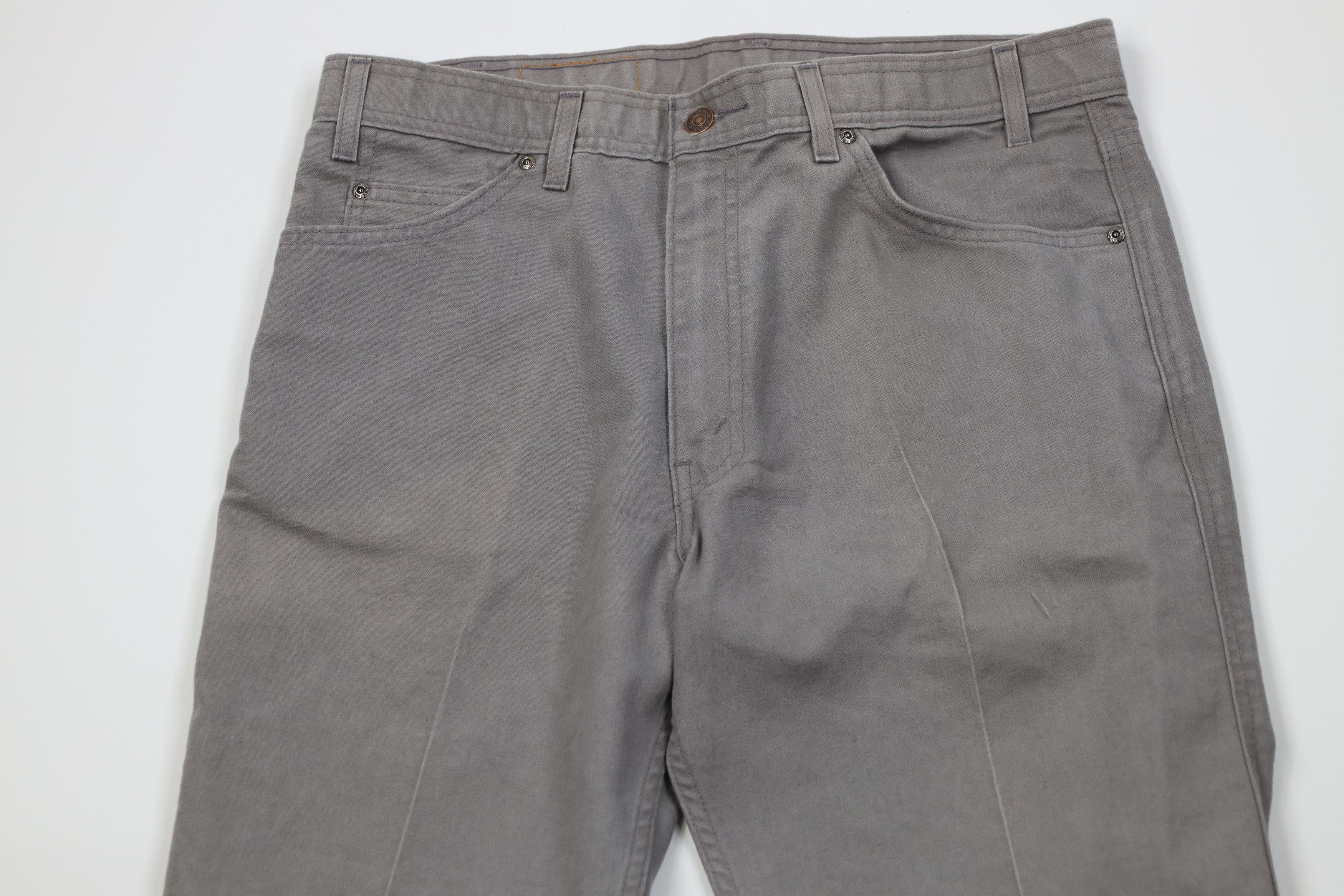 Levi's Vintage Y2K Levis Flared Bootcut Chamois Cloth Pants Gray Size US 34 / EU 50 - 2 Thumbnail