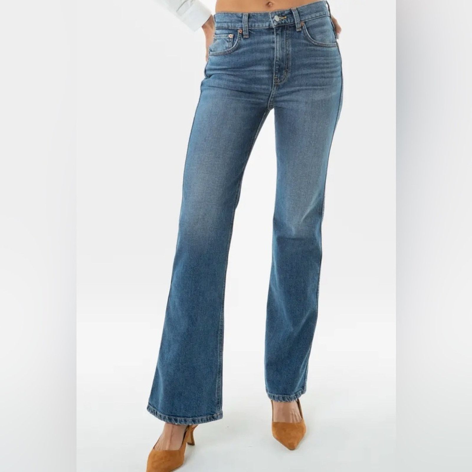 ETICA New Etica Denim Anya High Rise Modern Flare - 26 - $228 Size 26" / US 2 / IT 38 - 2 Thumbnail