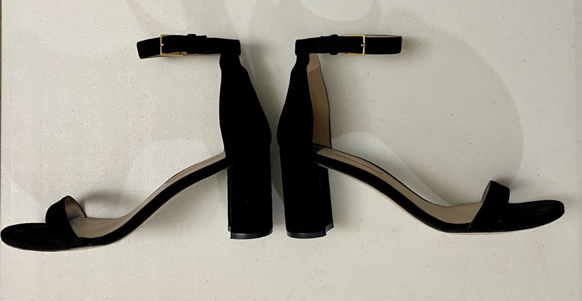 Stuart Weitzman Stuart Weitzman Black Suede 75LessNudist Sandals Heels 10 M Size US 10 / IT 40 - 6 Thumbnail