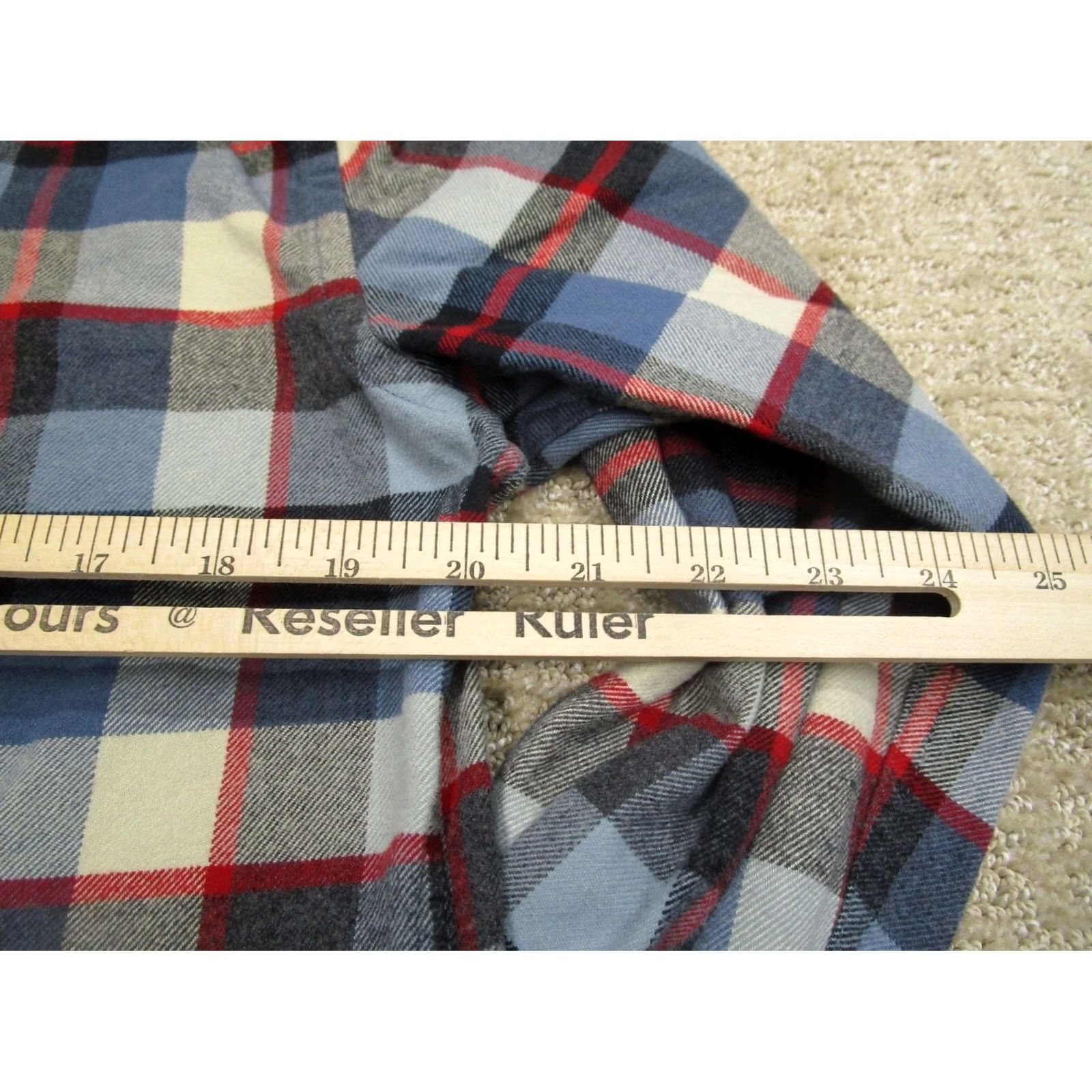 UNTUCKit UNTUCKit Shirt Men Medium Blue Plaid Flannel Long Sleeve Button Down Casual Size US M / EU 48-50 / 2 - 5 Thumbnail