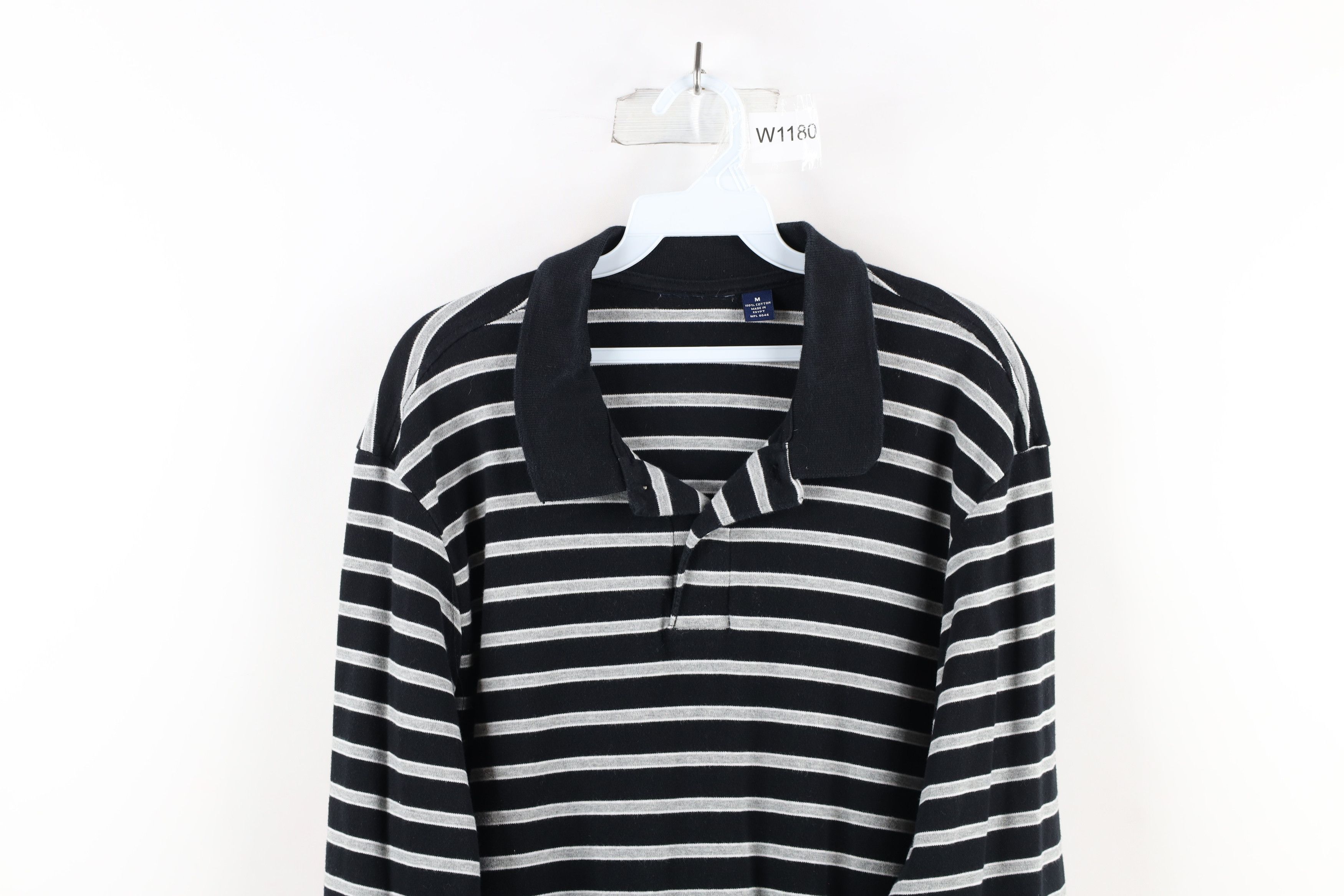 Vintage Vintage 90s Streetwear Striped Long Sleeve Rugby Polo Shirt Size US M / EU 48-50 / 2 - 2 Thumbnail