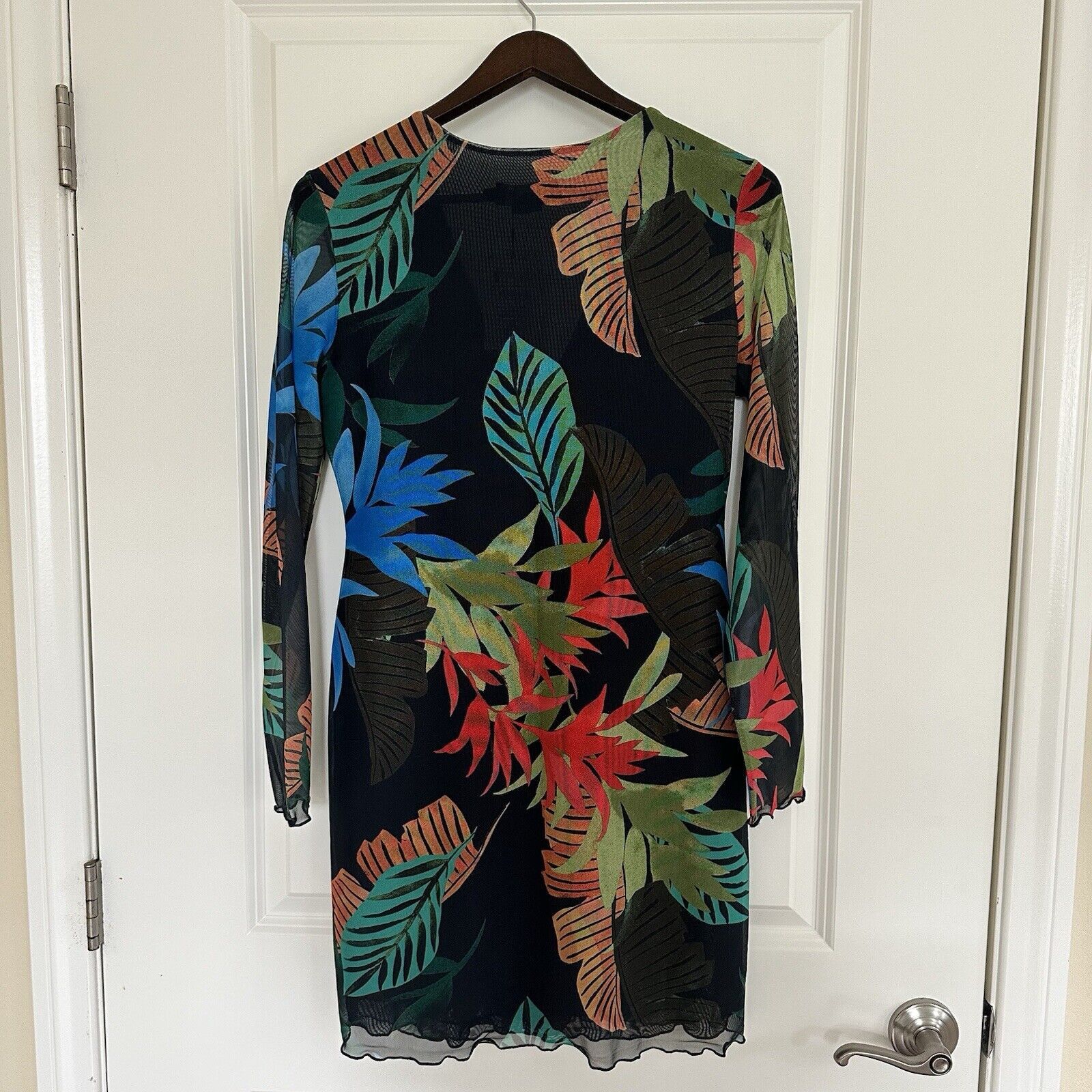 Desigual Desigual Tropical Tulle Long Sleeves Mini Dress Size XL NWT Size XL / US 12-14 / IT 48-50 - 9 Thumbnail