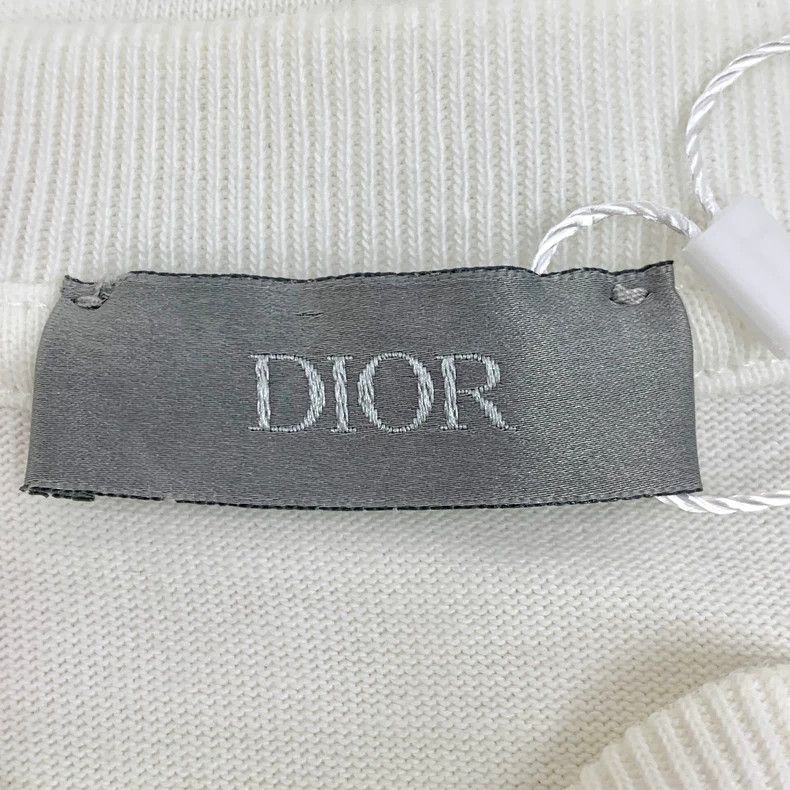 Dior Dior White floral plush cotton round-neck short-sleeved T-s Size US XS / EU 42 / 0 - 5 Thumbnail