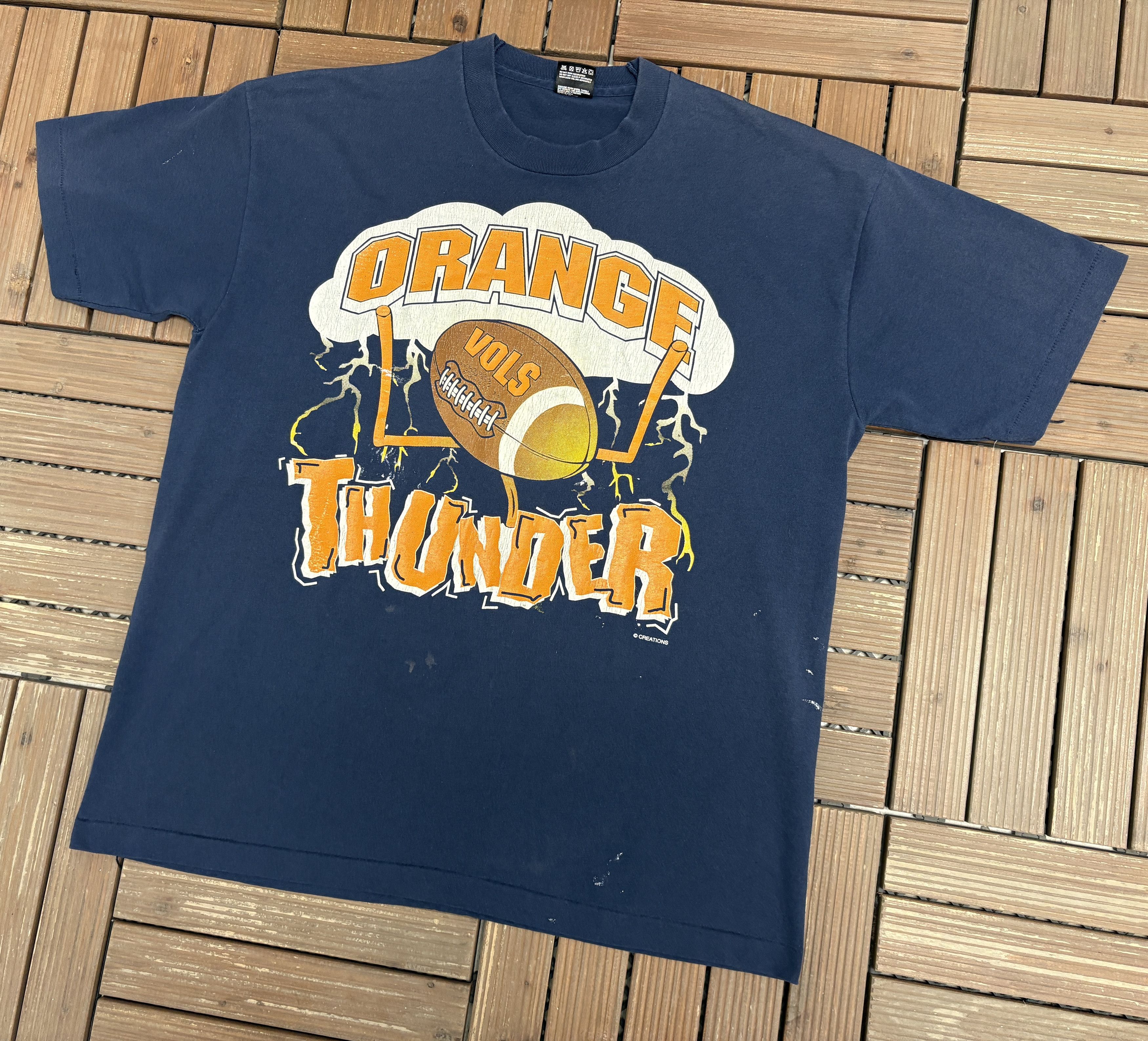 Vintage Tennessee Volunteers Orange Thunder Vintage Blue T-Shirt Tee Size US XL / EU 56 / 4 - 3 Thumbnail
