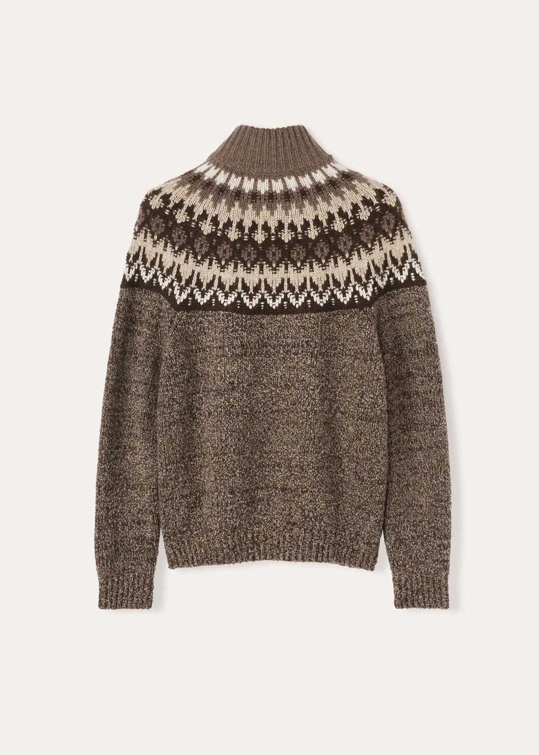 Loro Piana o1w1db10725 FAO6308 Alpe Pile Half-Neck Sweater in Multi Size US XL / EU 56 / 4 - 6 Thumbnail