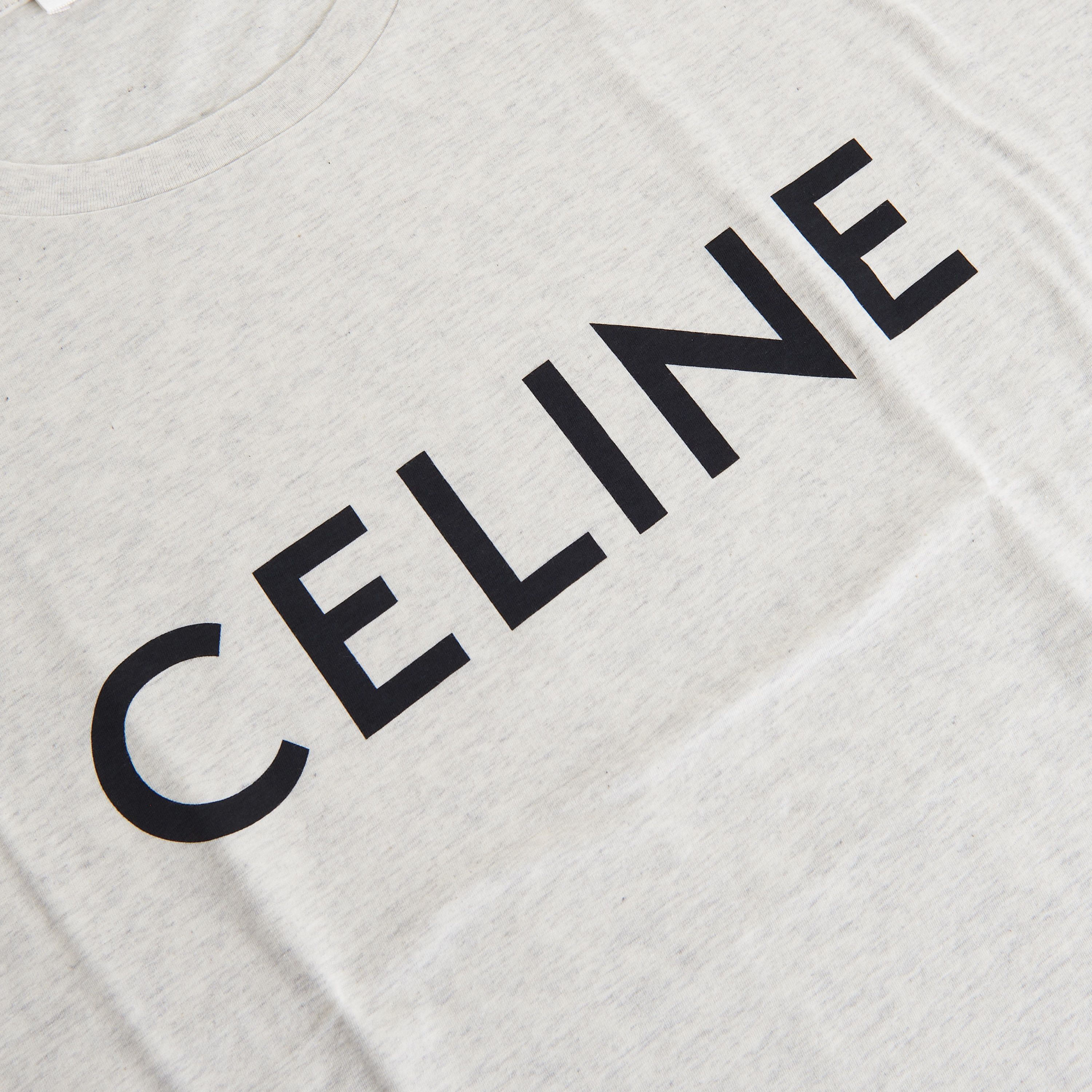 Celine Beige Loose T-shirt - Celine Screen Print, Cotton Jersey Size US S / EU 44-46 / 1 - 7 Thumbnail