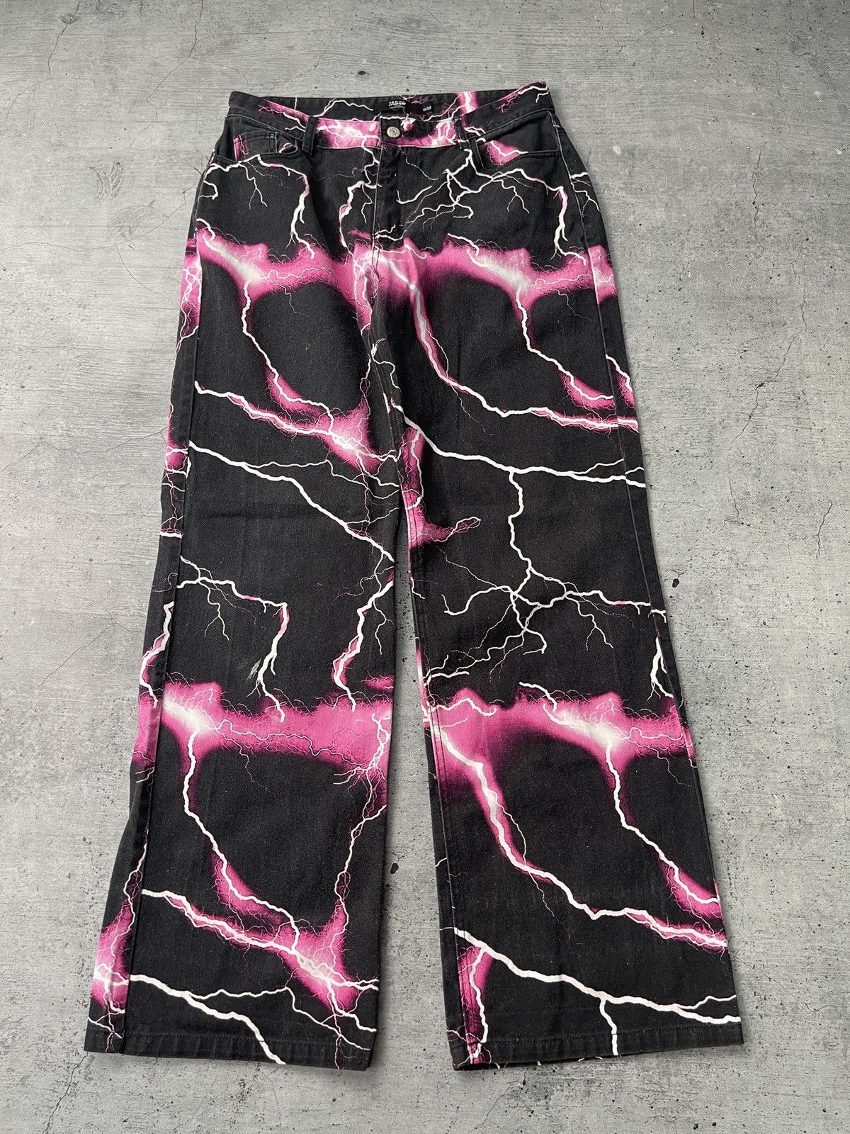 Hypebeast Jaded London Jeans Red Lightning Skate Baggy Y2K Hype Al Size US 32 / EU 48 - 1 Thumbnail