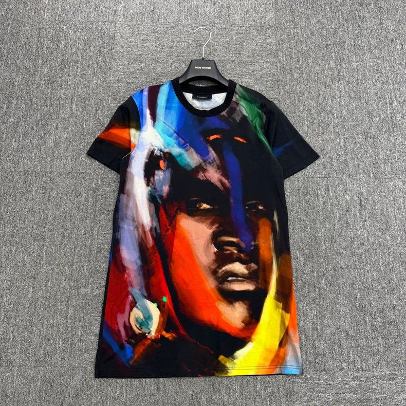 Givenchy Givenchy Tie-Dye Face Oil Painting Short Sleeve Size US M / EU 48-50 / 2 - 1 Thumbnail