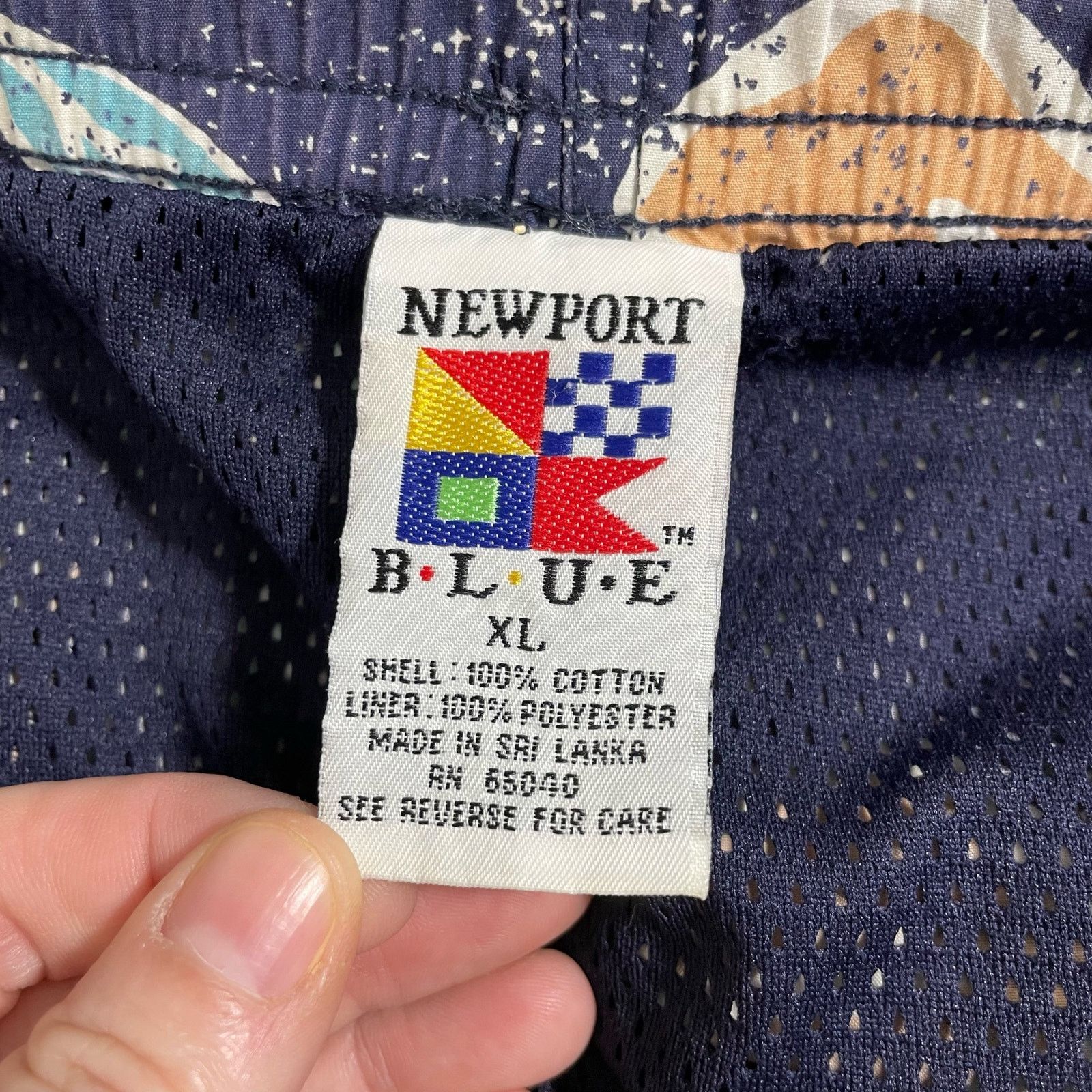 Vintage Newport Blue Men's Blue Vintage 90's Swim Trunks - Size XL Size US 44 / EU 60 - 5 Thumbnail