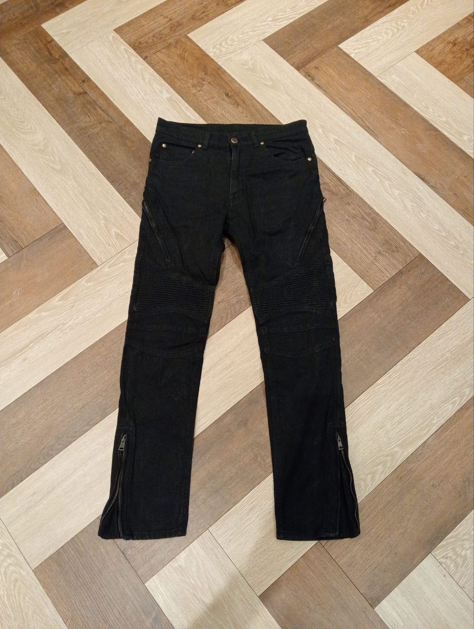 Japanese Brand JAPANESE 1 PIU 1 UGUALE 3 BIKER DENIM PANTS Size US 31 - 3 Thumbnail