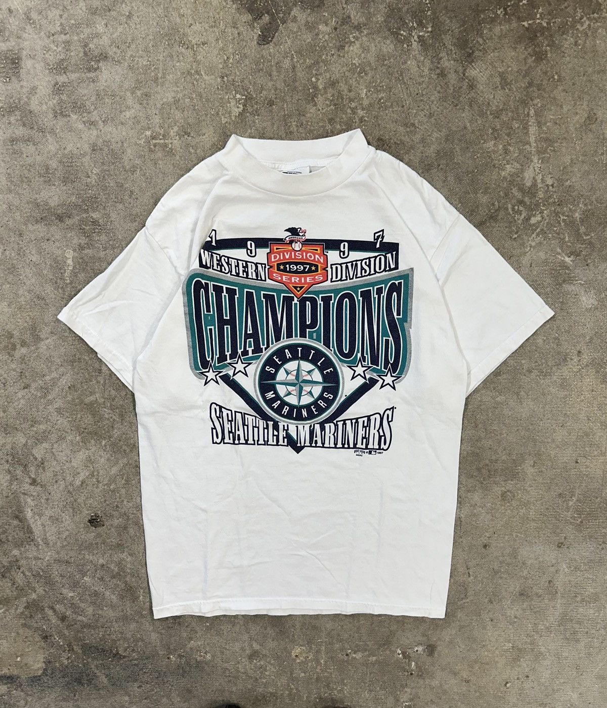 MLB Vintage 90s Seattle Mariners Division Champs MLB T-Shirt Size US L / EU 52-54 / 3 - 1 Thumbnail