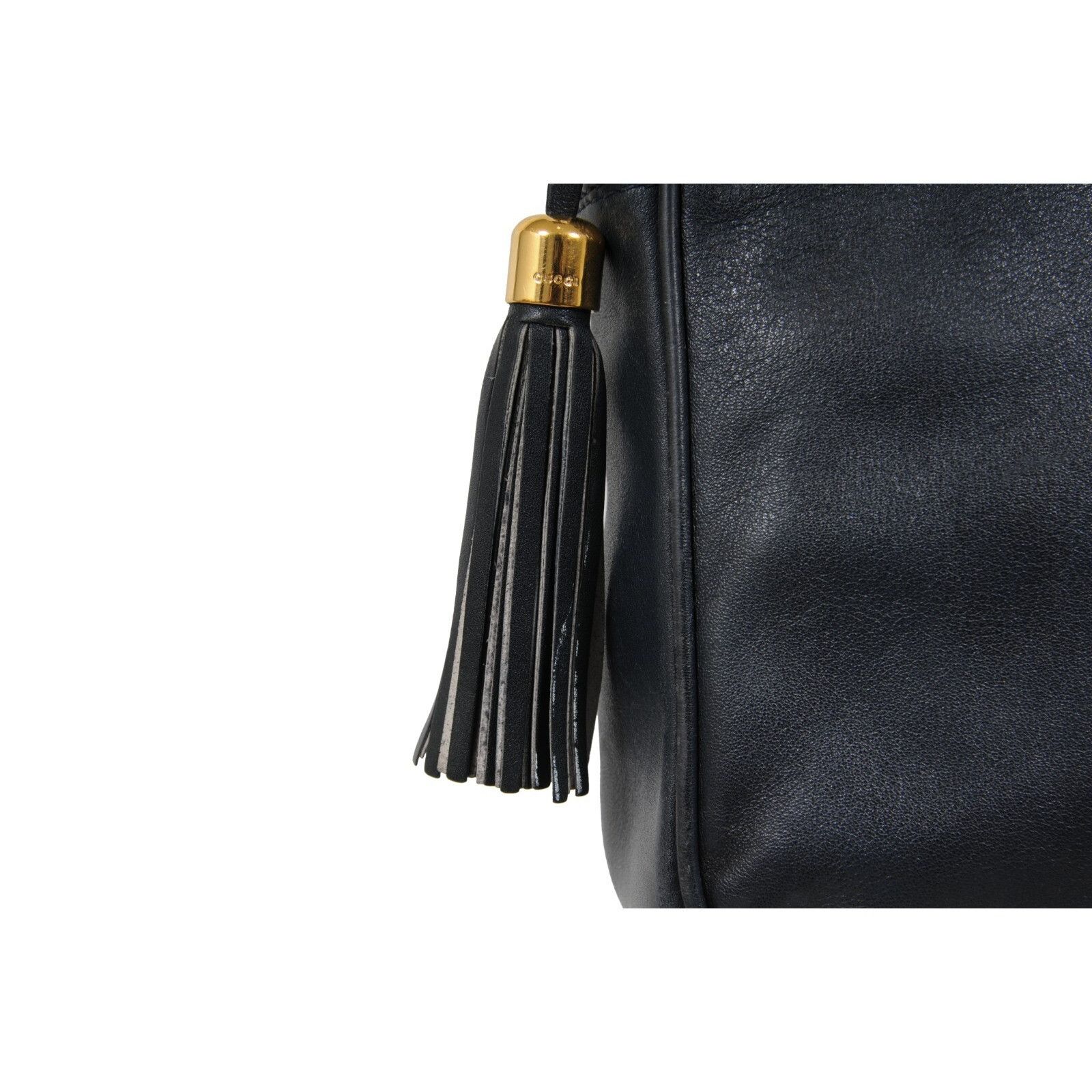 Gucci Vintage Crossbody Bag Blue Lambskin Leather Purse Gold Size ONE SIZE - 4 Thumbnail