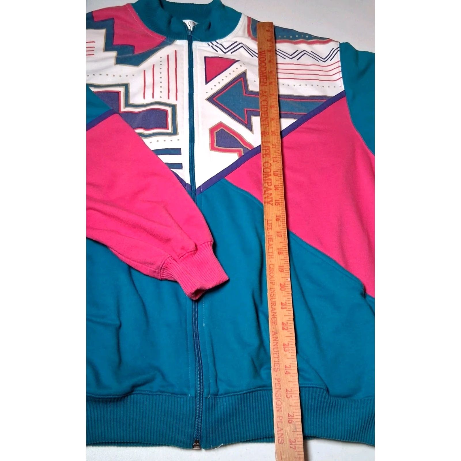 Vintage VINTAGE Blast Full Zip Knit Up Shirt Jacket Women M Geometric Southwest Retro 80s 90s Athleisure Size M / US 6-8 / IT 42-44 - 6 Thumbnail