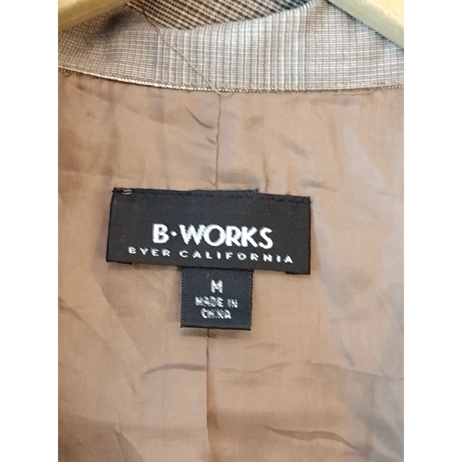 Vintage BYER WORKS Blazer Women's Beige Plaid Collared Short Sleeve Pockets Size M Size M / US 6-8 / IT 42-44 - 6 Thumbnail