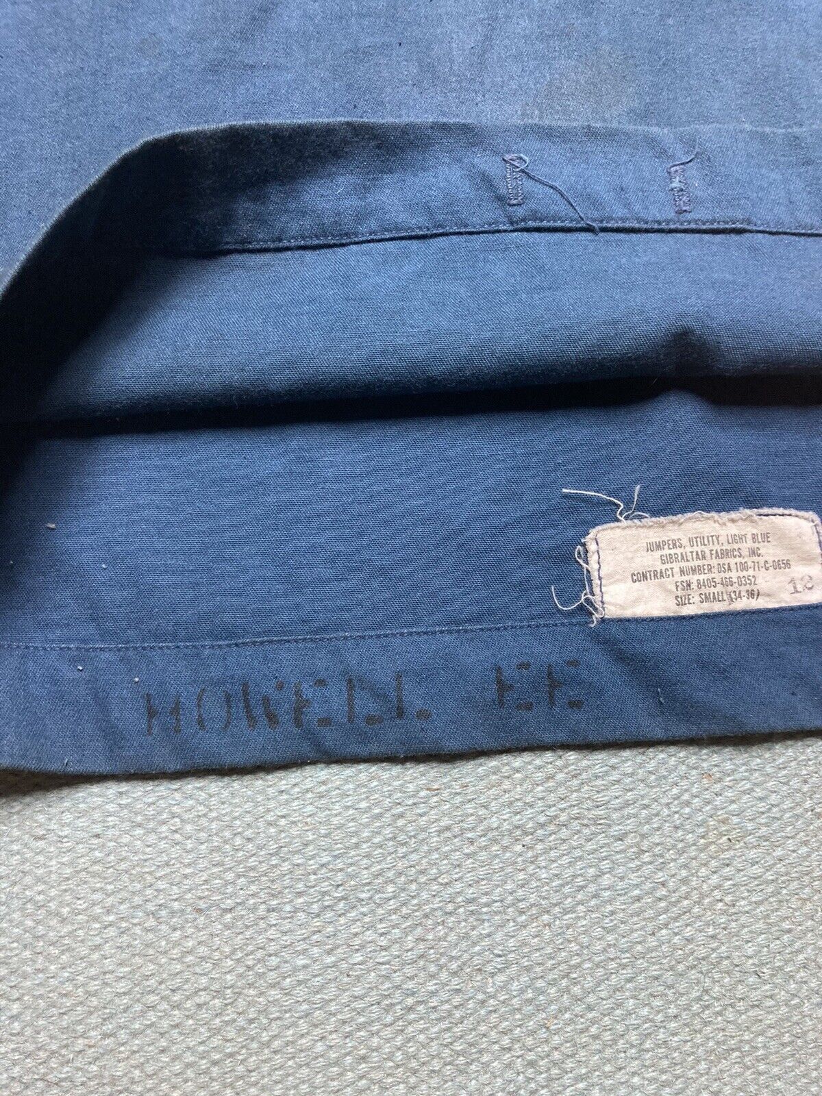 Vintage 70s US navy utility jumper shirt vietnam named pullover S Size US S / EU 44-46 / 1 - 4 Thumbnail