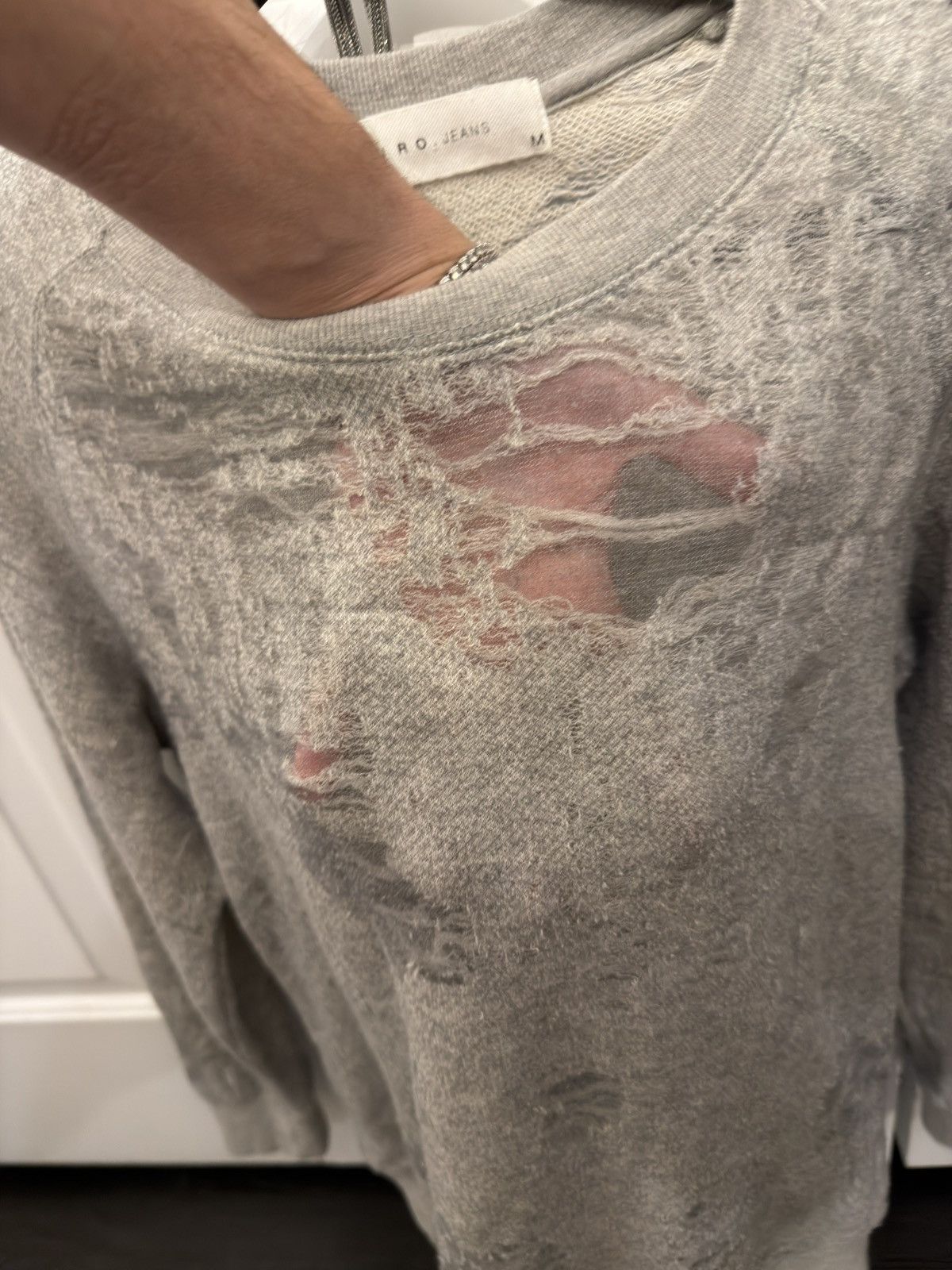 Iro Iro Ripped Sweatshirt Size M / US 6-8 / IT 42-44 - 5 Thumbnail