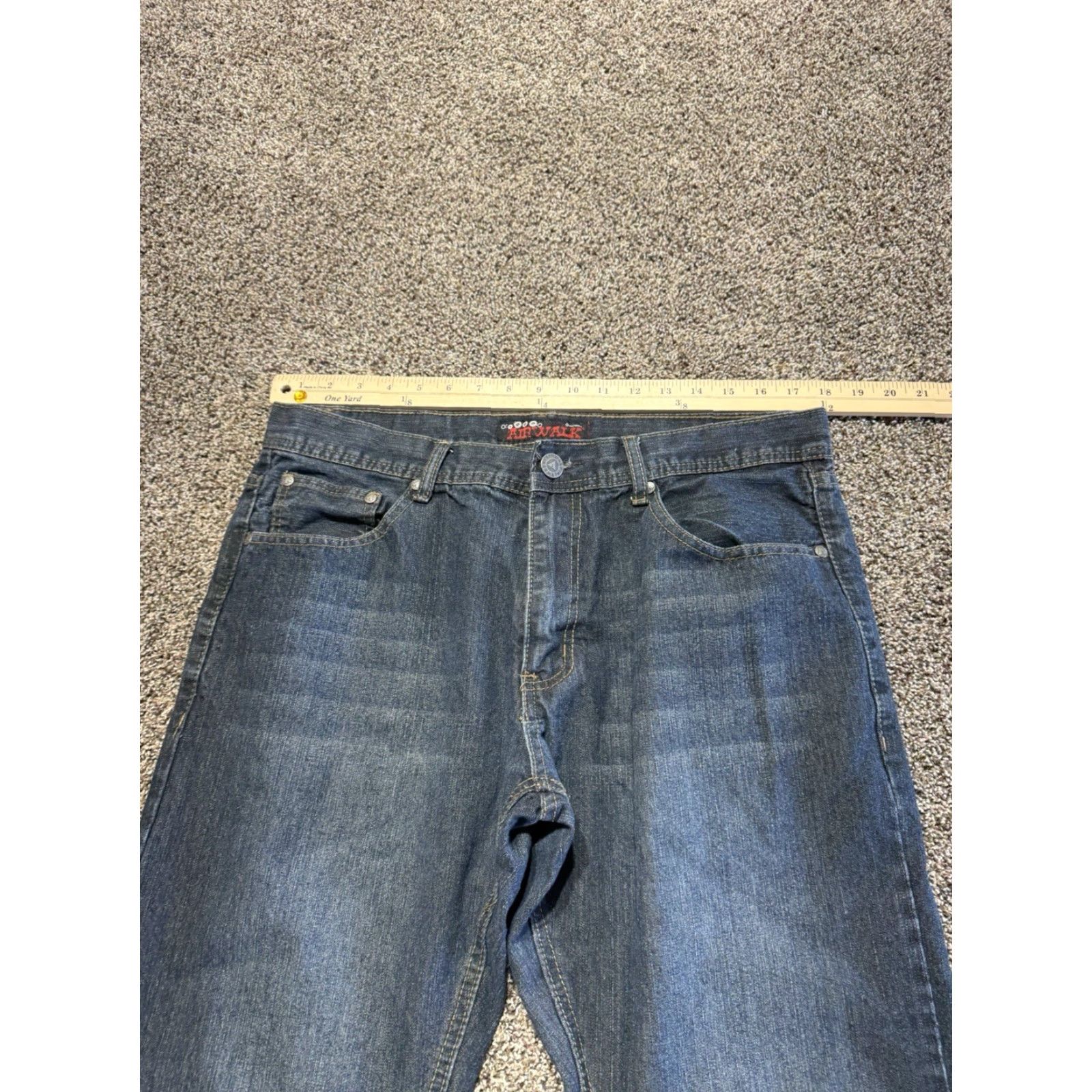 Airwalk VINTAGE AIRWALK Jeans Men 36X32 Blue Denim Cotton 5-Pocket Straight Bootcut Size US 36 / EU 52 - 6 Thumbnail