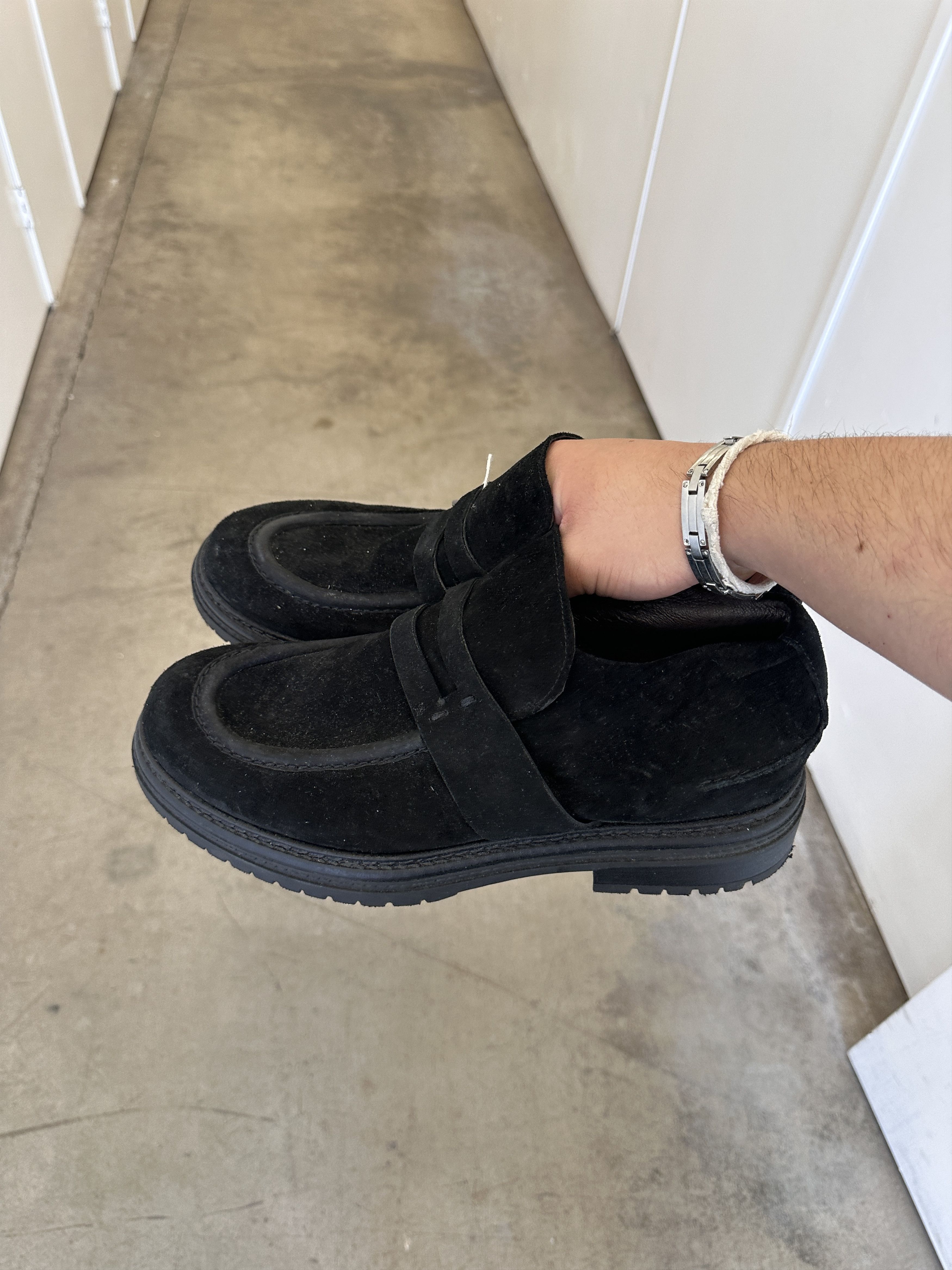 Handmade × Vintage Italian reverse Wallabee platform loafer. Size 13. 804. Size US 13 / EU 46 - 24 Thumbnail