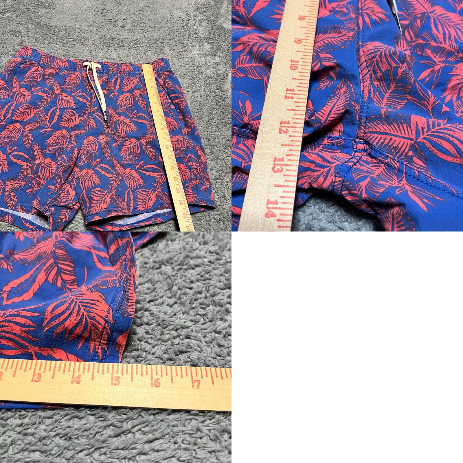 Vintage Fair Harbor Shorts Mens XL Lined Hybrid Stretch Pink Blue Floral Shorts Size US 36 / EU 52 - 8 Thumbnail