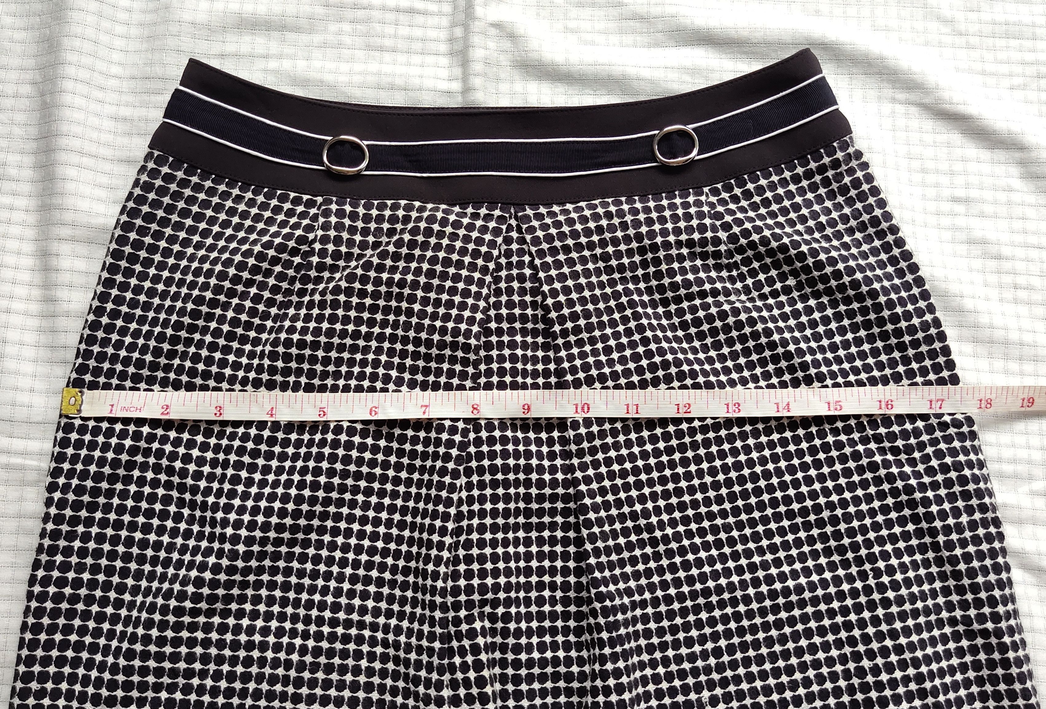Courreges (SK74) Courreges Navy White Dot A-line Knee Length Skirt 38 Size 27" / US 4 / IT 40 - 15 Thumbnail