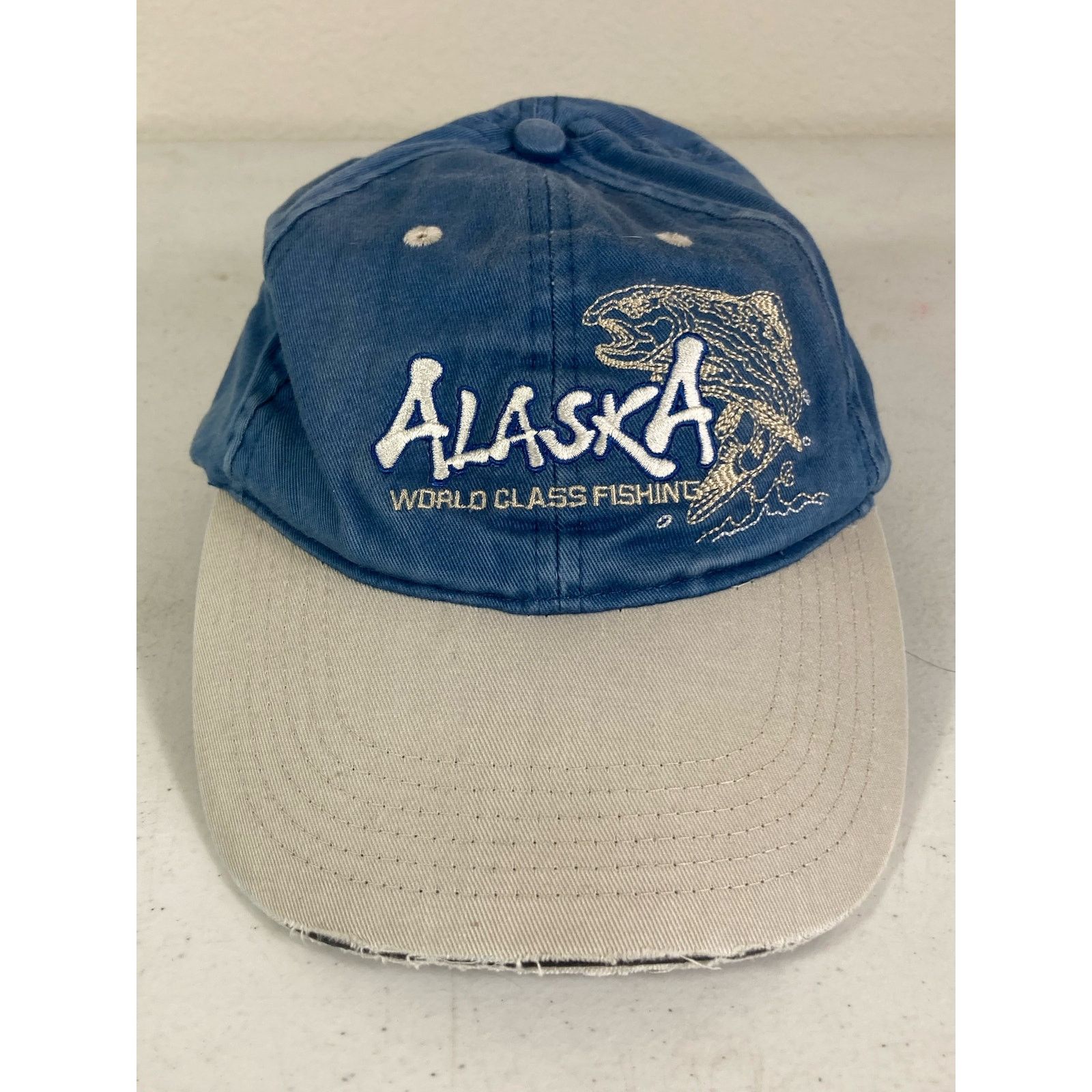 Other Vintage Alaska World Class Fishing Hat Blue Strapback Size ONE SIZE - 2 Thumbnail