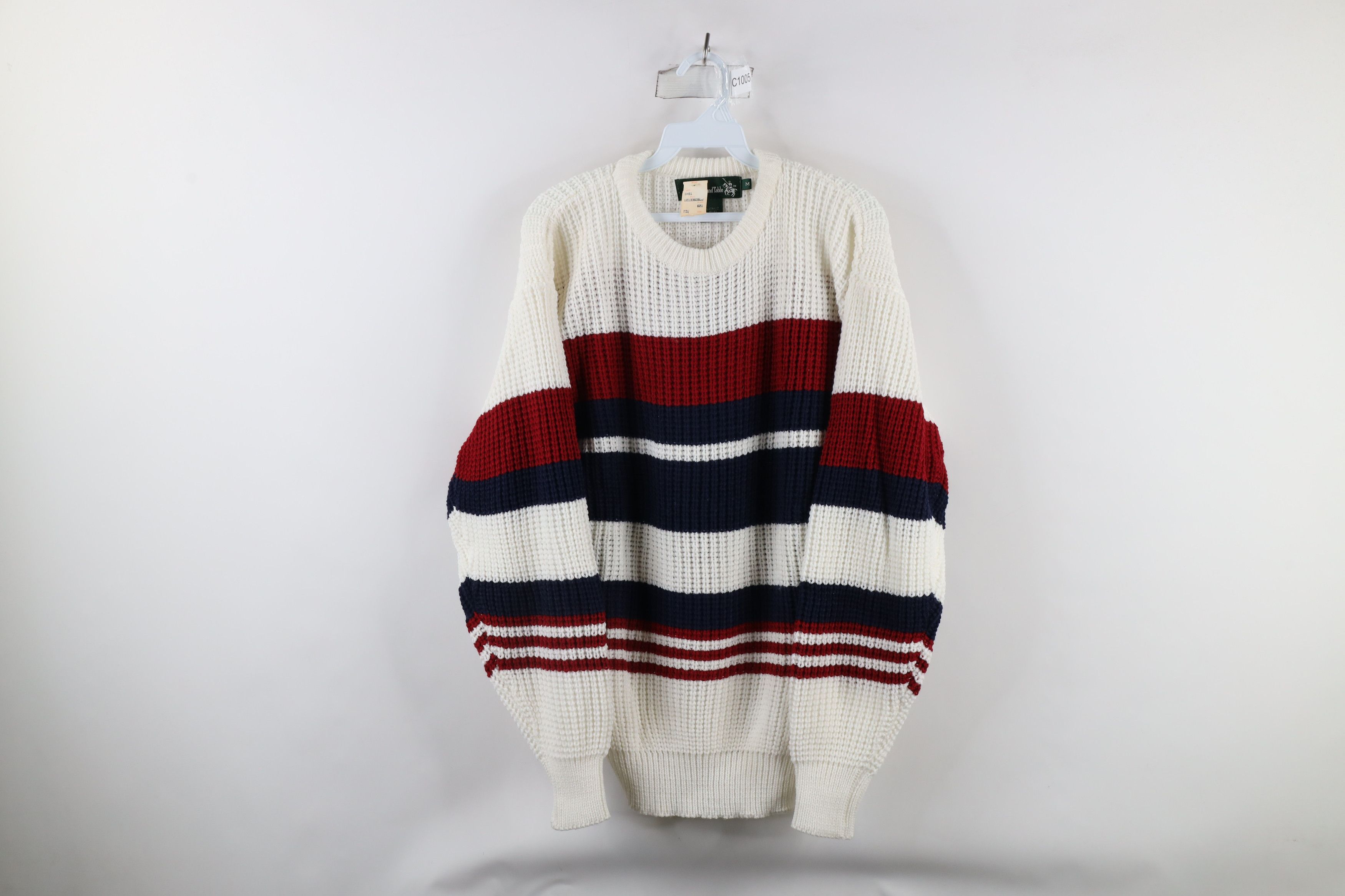 Vintage Deadstock Vintage 90s Streetwear Block Chunky Knit Sweater Size US M / EU 48-50 / 2 - 1 Thumbnail