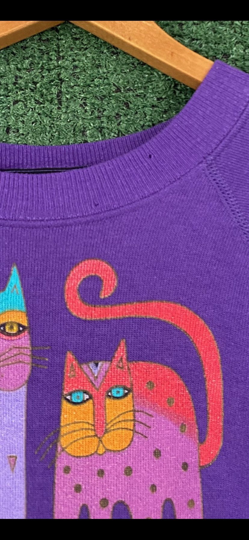 Vintage 80’s Susan Burch Fantastic Cat Artwork Sweatshirt Medium Size M / US 6-8 / IT 42-44 - 7 Thumbnail