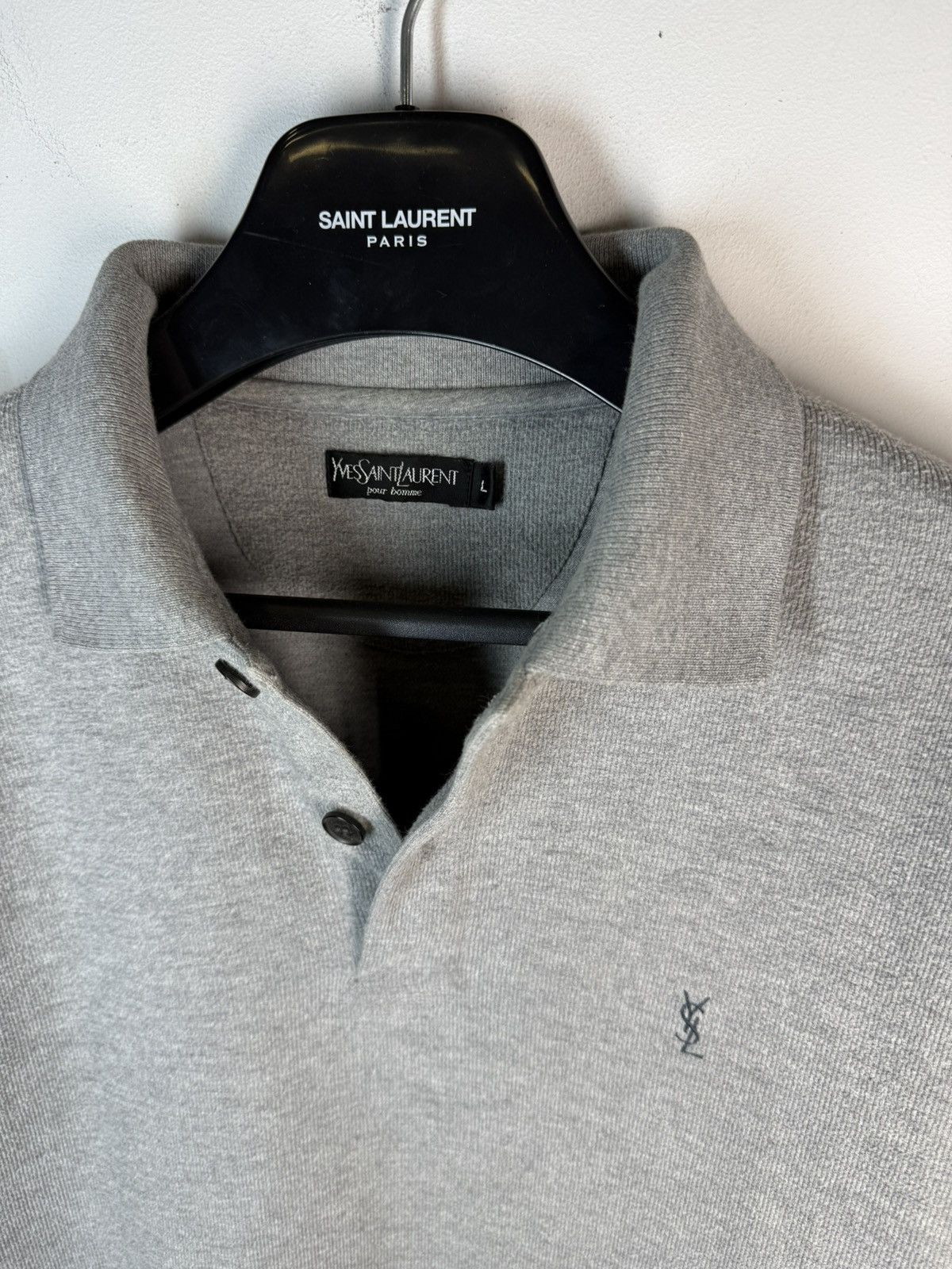 Yves Saint Laurent 90’s YSL Sweatshirt 1/4 Button YSL Sweater Size US L / EU 52-54 / 3 - 15 Thumbnail