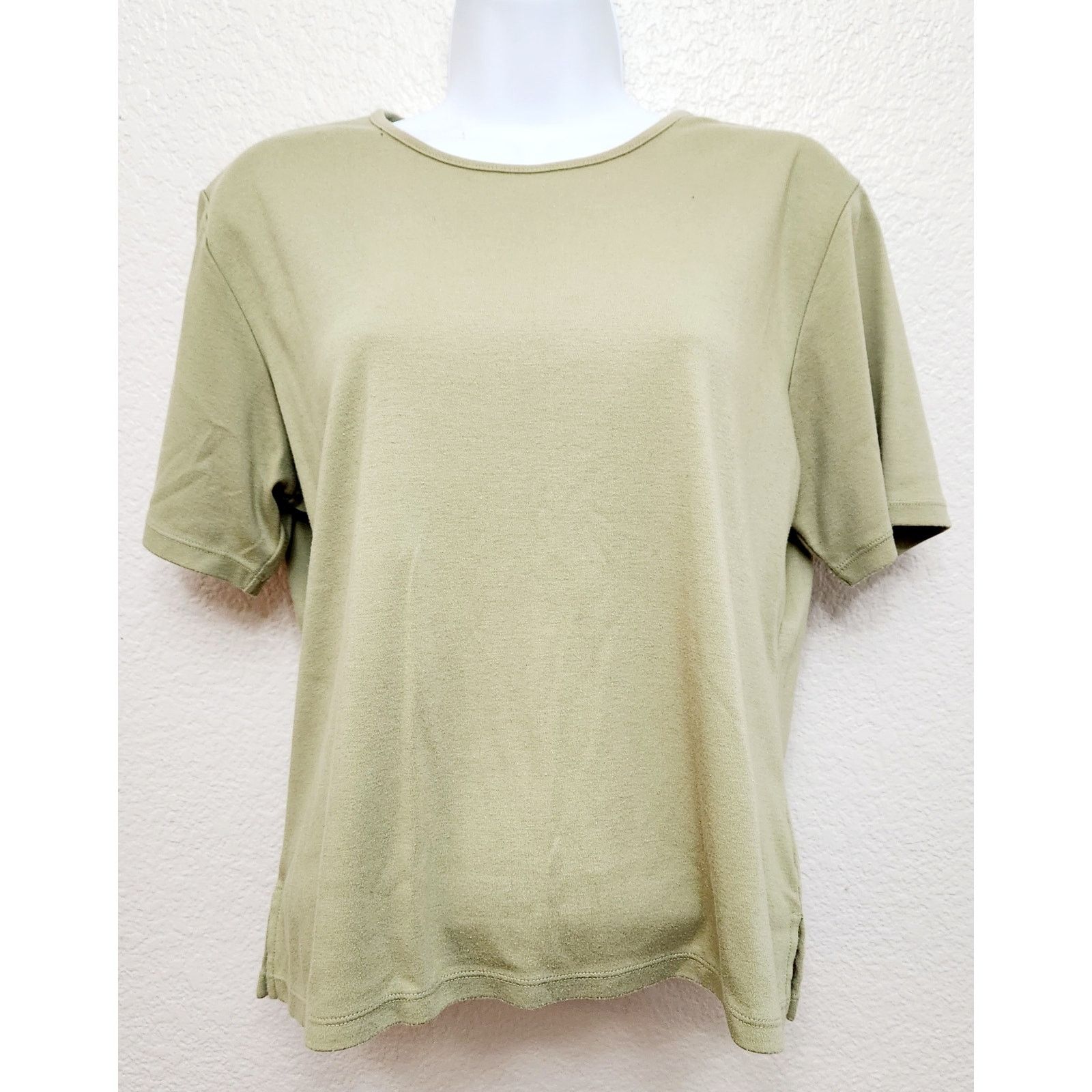 Other Draper's & Damon's Green Round Neck Short Sleeve Top PM Soft Size M / US 6-8 / IT 42-44 - 1 Thumbnail