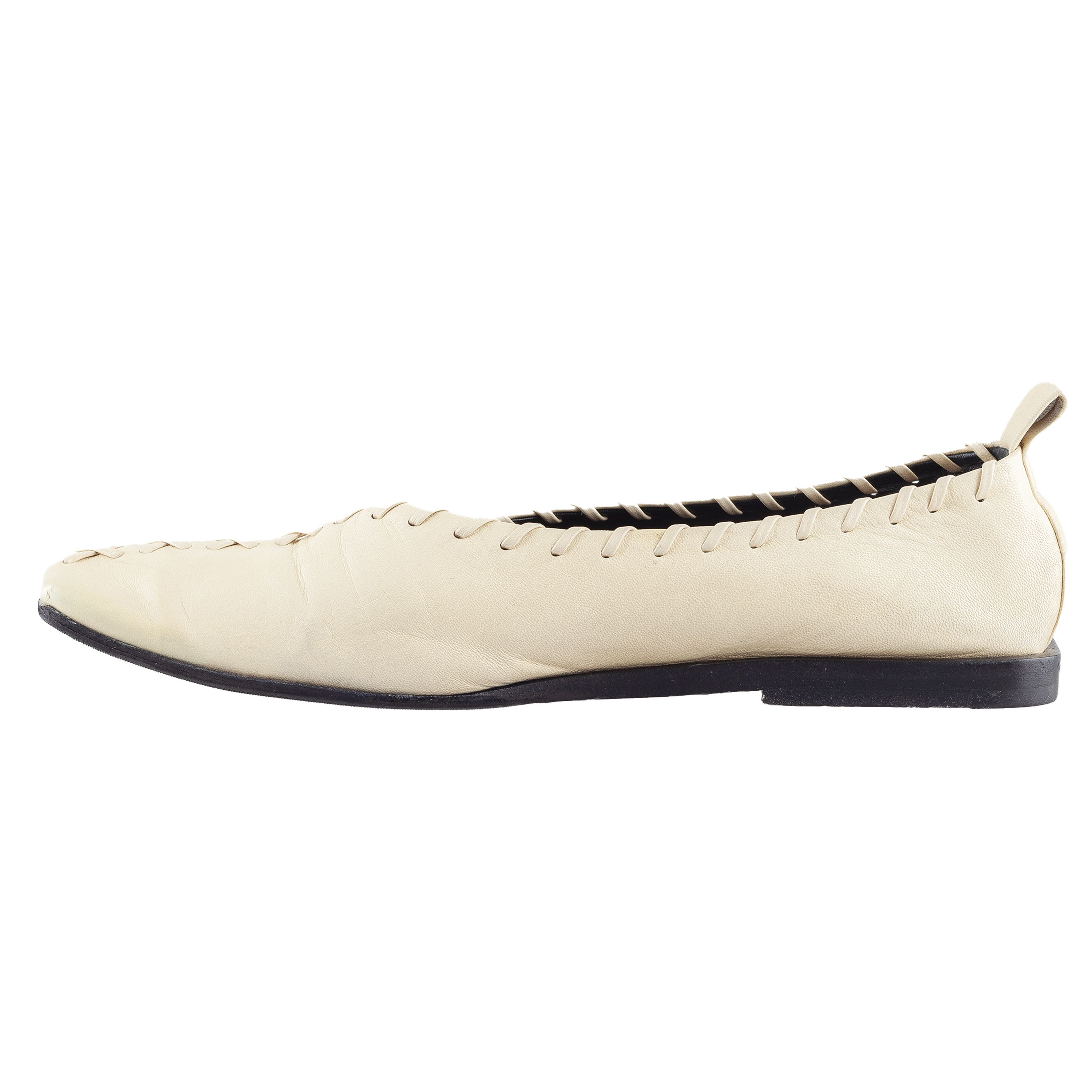 Jil Sander JIL SANDER Leather Ballet Beige Flats (39 IT/40 EU) Size US 9 / IT 39 - 7 Thumbnail