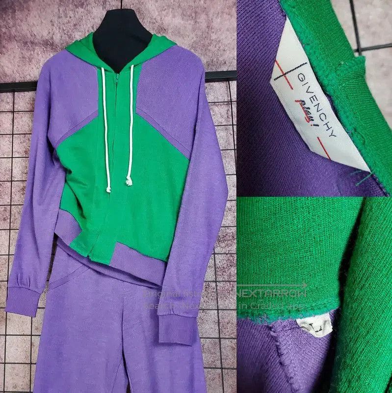 Givenchy Givenchy Purple Wool Blend Logo Cardigan . Size L / US 10 / IT 46 - 1 Thumbnail