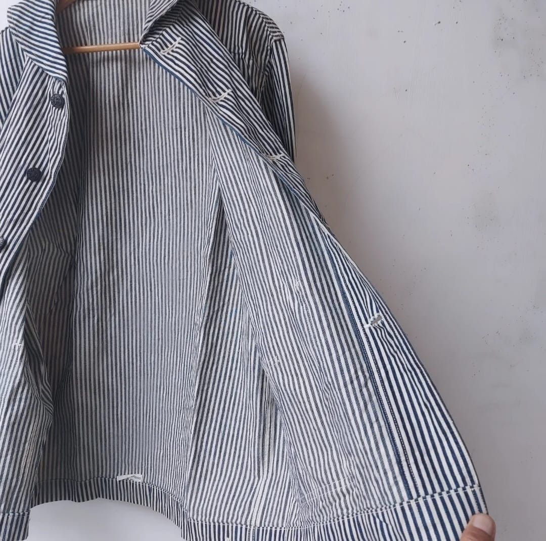 Buzz Rickson's × Toyo Enterprises BUZZ RICKSON'S US Navy Shawl Colar Hickory Work Jacket Size US L / EU 52-54 / 3 - 9 Thumbnail