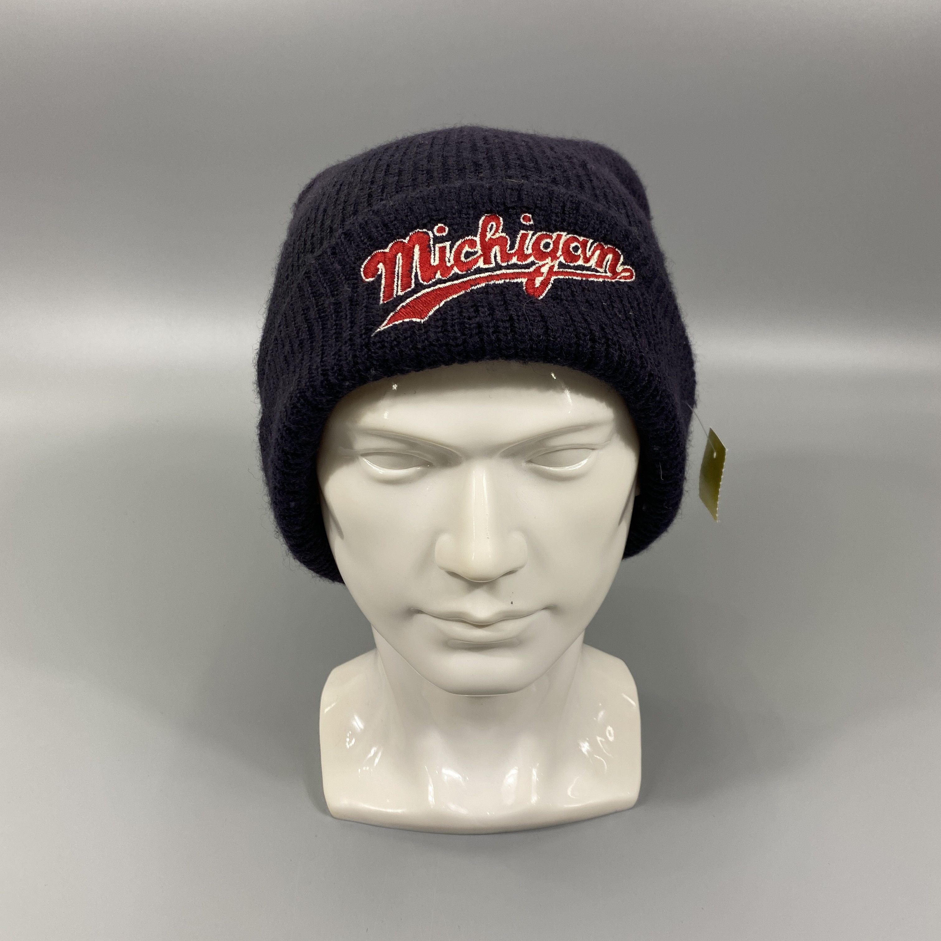 Vintage Michigan Knit Snow Cap Hat -BN662 Size ONE SIZE - 1 Thumbnail