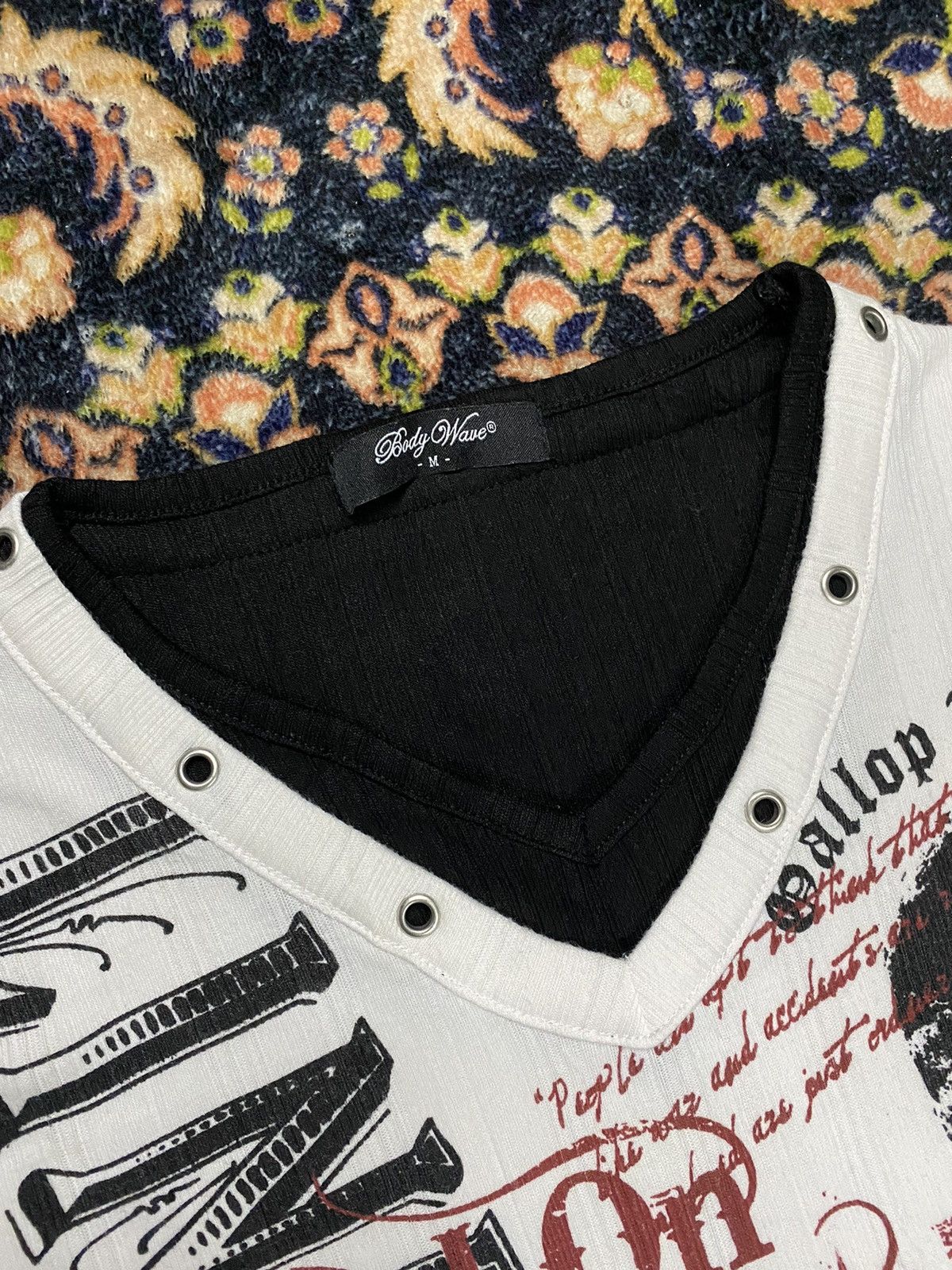 20471120 × If Six Was Nine × Japanese Brand Body Wave skull punk gothic double layer t shirt Size US M / EU 48-50 / 2 - 3 Thumbnail