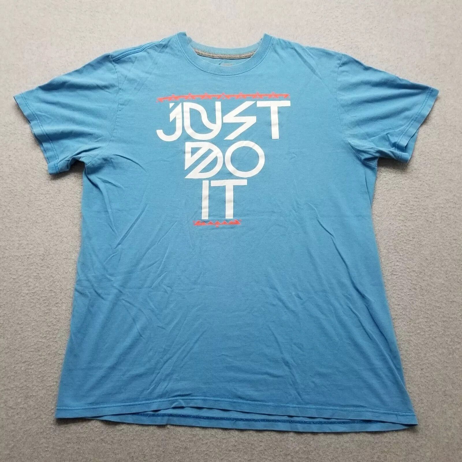 Nike Nike Shirt Mens XL Blue Short Sleeve Casual Just Do It Size US XL / EU 56 / 4 - 1 Thumbnail