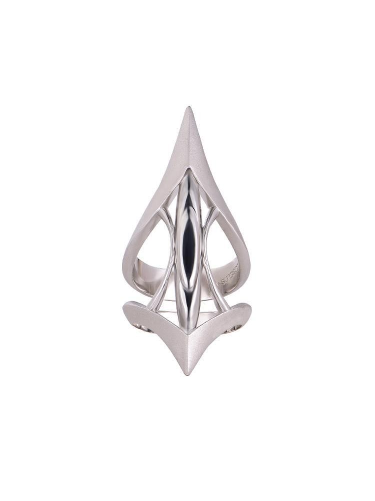 Jewelry Punk Jewelry Rings Open Size Chrome Ring (Size 7-13) Size ONE SIZE - 4 Thumbnail