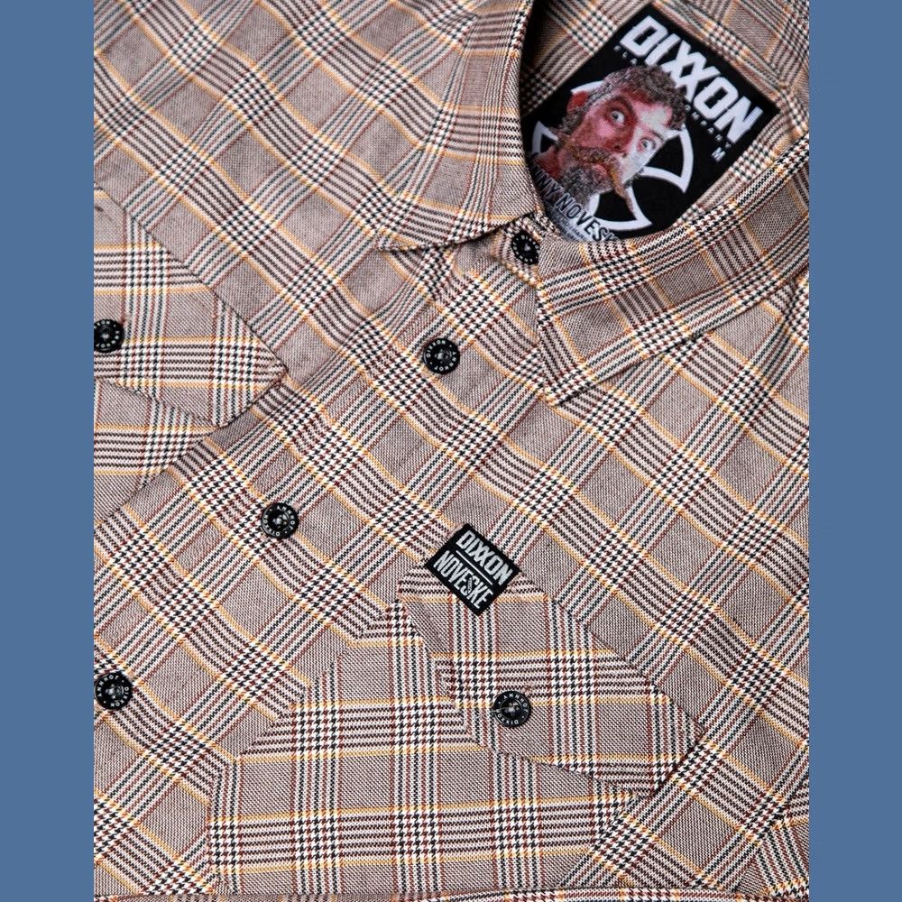Vintage Dixxon Flannel Co. “Johnny Noveske Flannel” Shirt Men's Medium Plaid Button-Up Long Sleeve Light Gray, Orange & Black Buttons Up Mens Shirt Size US M / EU 48-50 / 2 - 1 Thumbnail