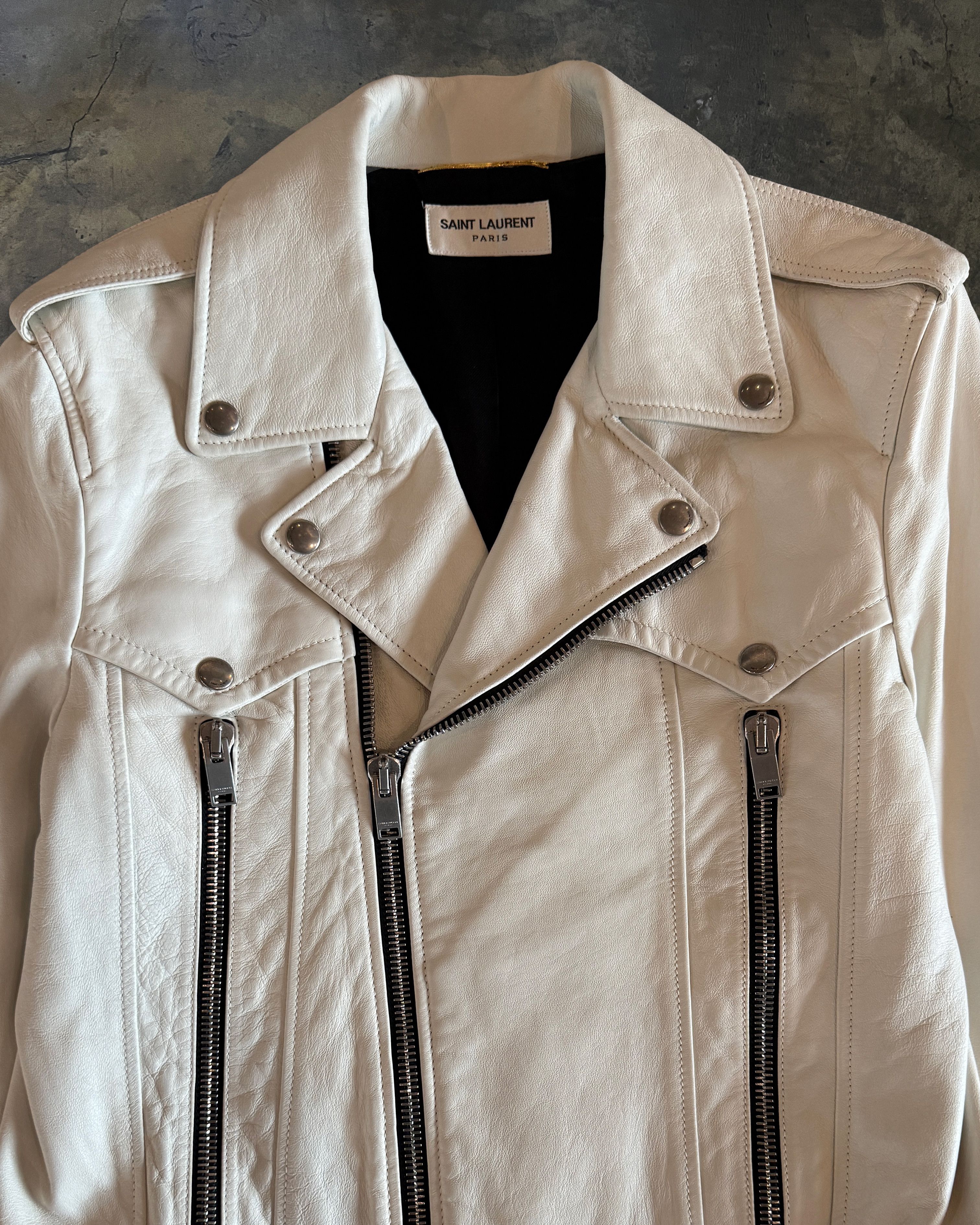 Saint Laurent Paris SAINT LAURENT FW2016 LAMBSKIN CREAM L01 Size M / US 6-8 / IT 42-44 - 2 Thumbnail