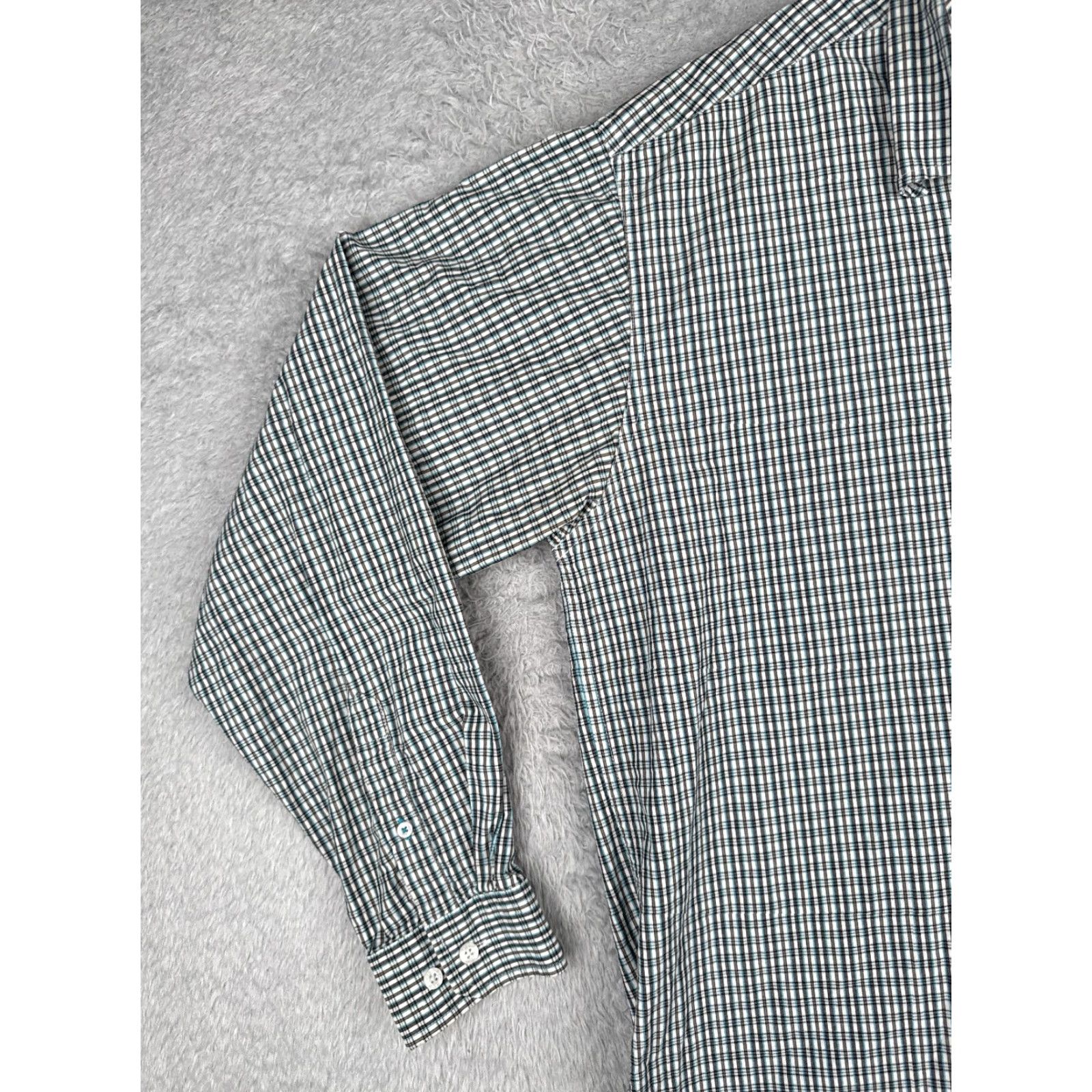 Vintage Cinch Blue White Plaid Flannel Shirt Adult Large Long Sleeve Cotton Casual Workwear Mens Size US L / EU 52-54 / 3 - 3 Thumbnail
